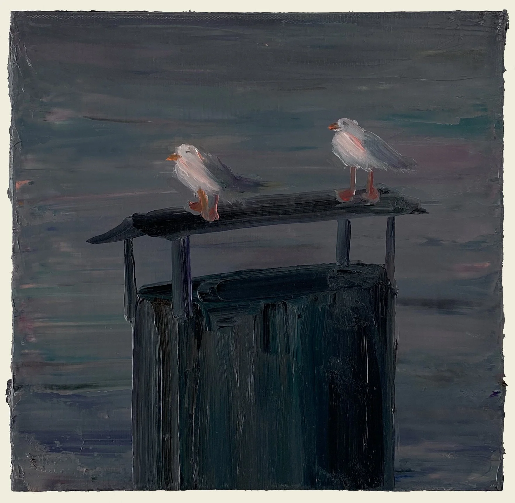 Drizzle, 2025. Oil on canvas, 30 x 30 cm