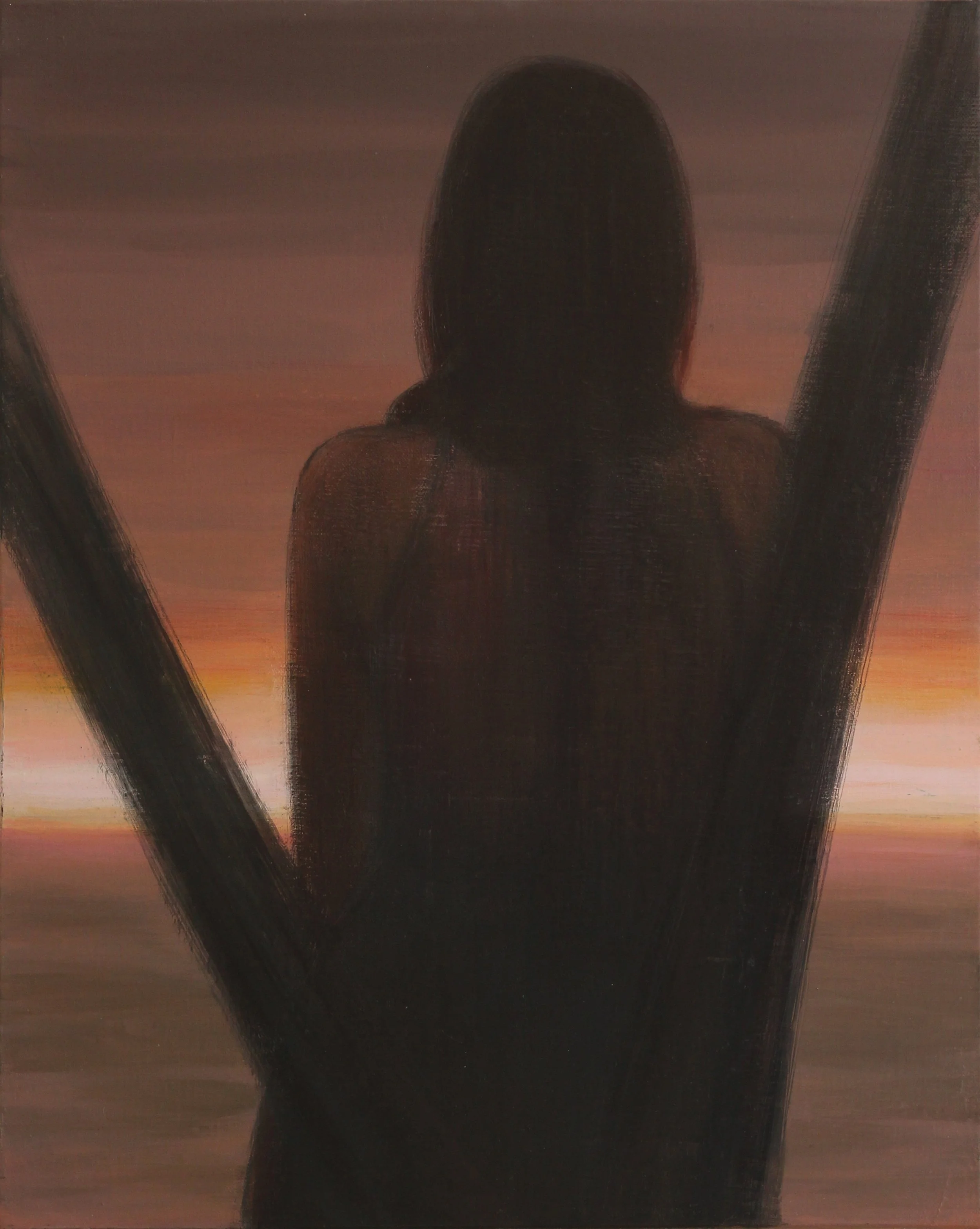 Golden Coast-II, 2022. Oil on canvas, 50 x 40 cm