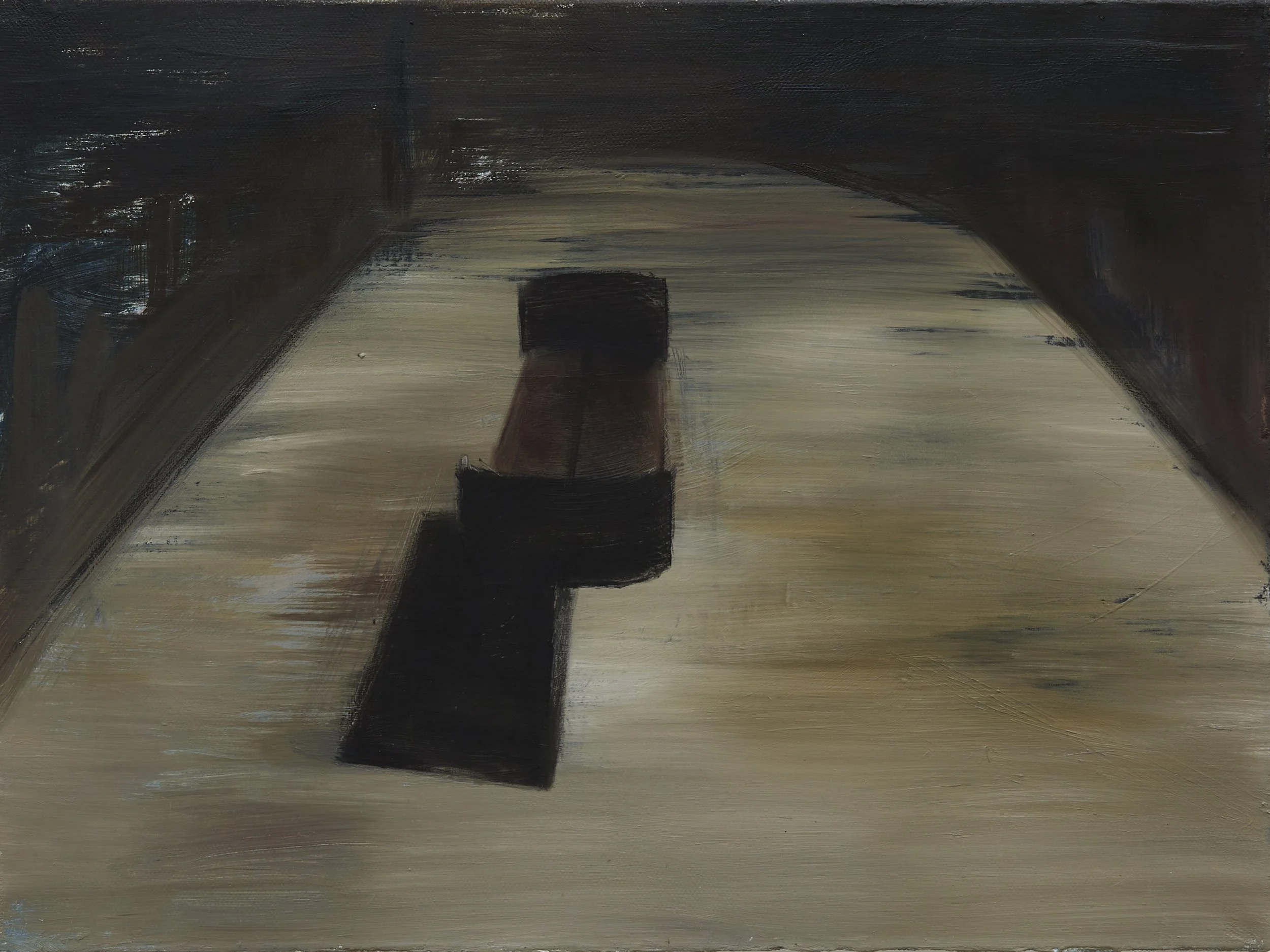 Late Night-I, 2024. Oil on canvas, 30 x 40 cm