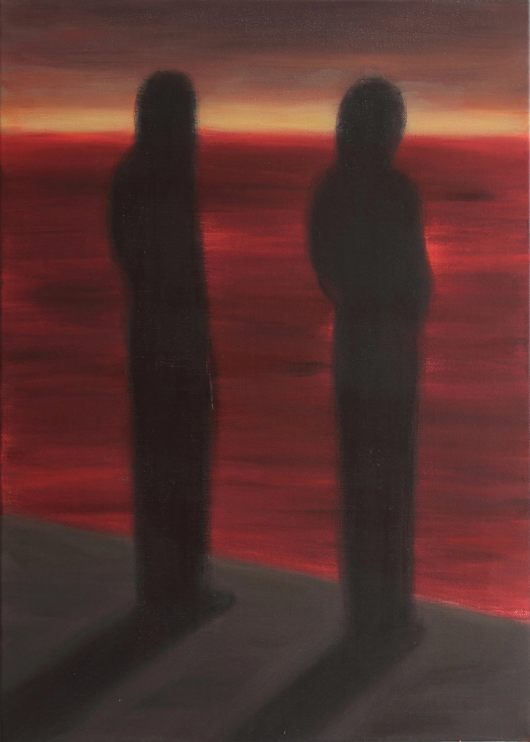 Red Lake, 2022. Oil on canvas, 70 x 50 cm