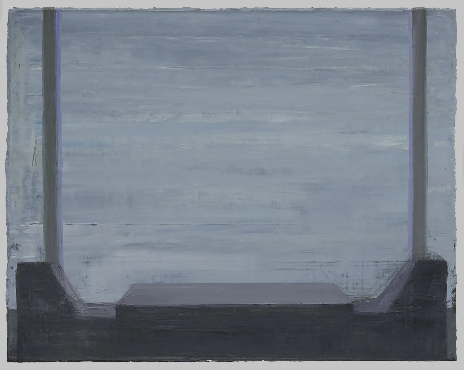 Stillness-X, 2025. Oil on canvas, 40 x 50 cm