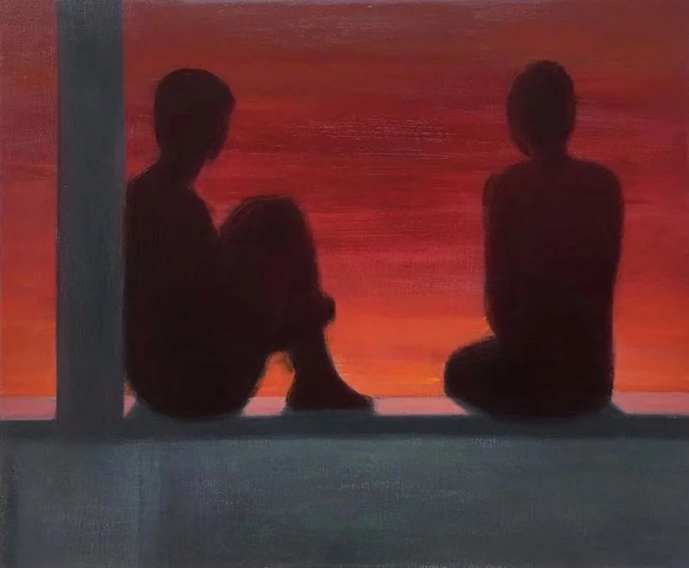 Red Sky, 2023. Oil on canvas, 50 x 60 cm