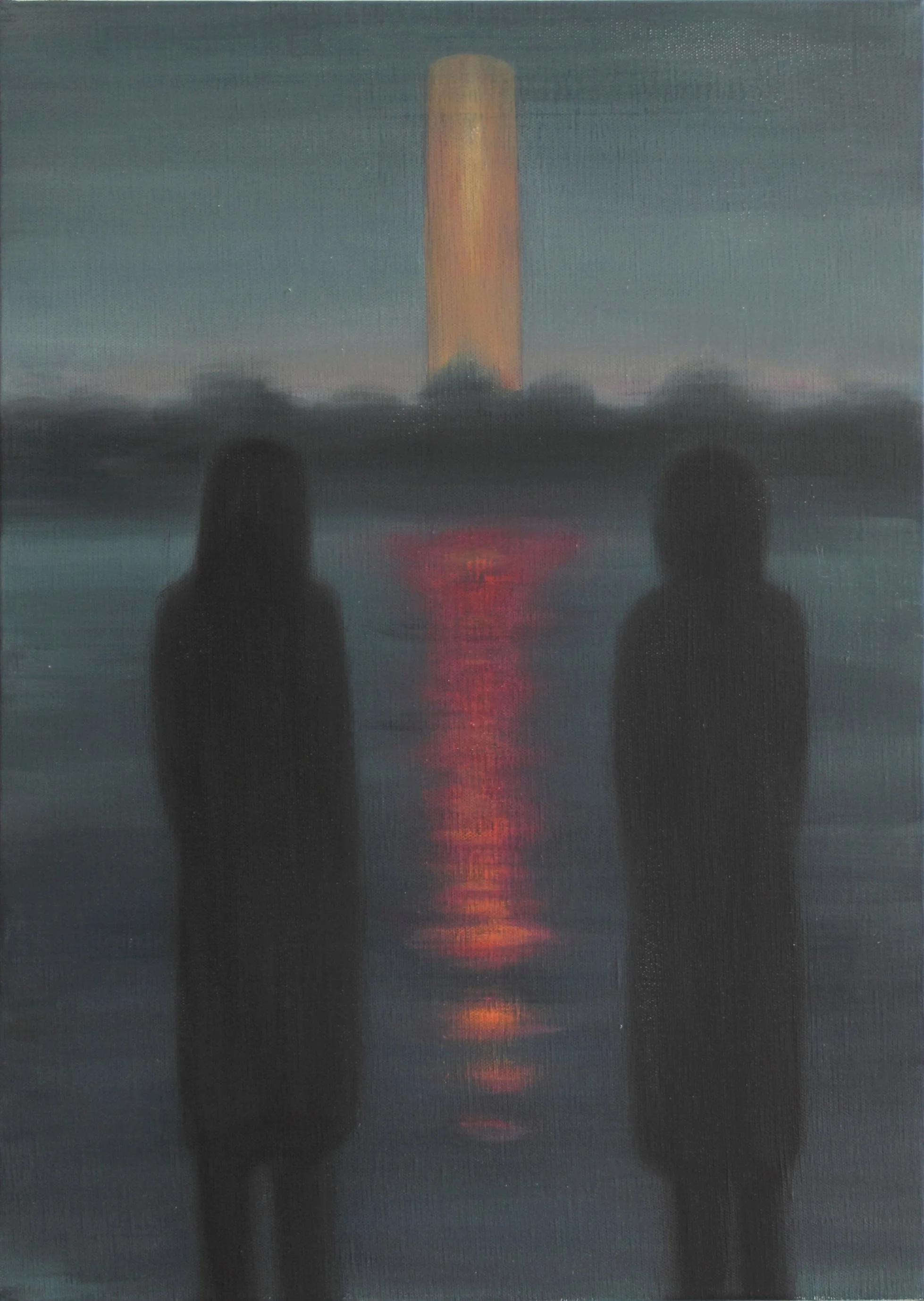 Golden Building, 2022. Oil on canvas, 70 x 50 cm