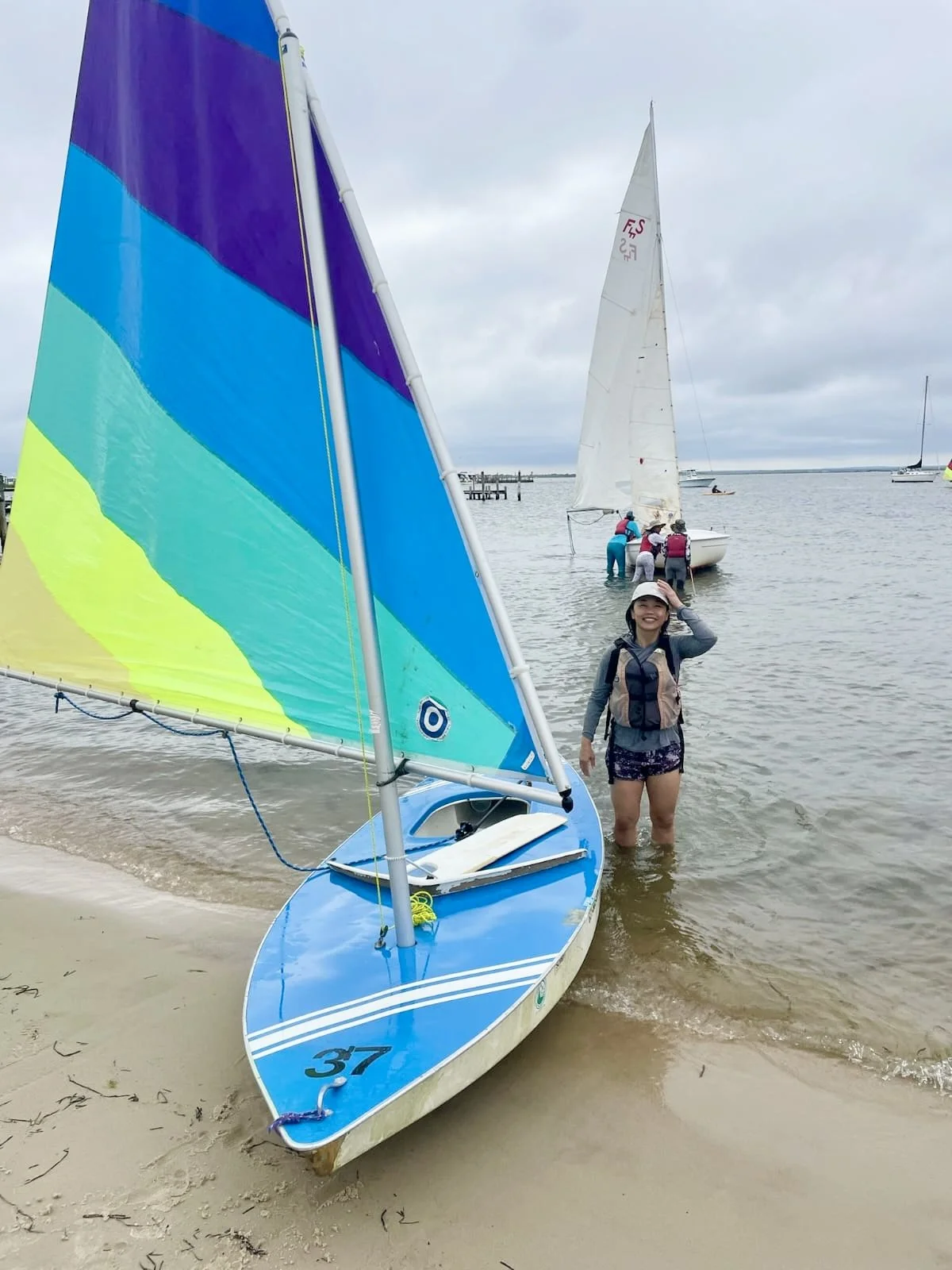Ruth Ong teaching sailing