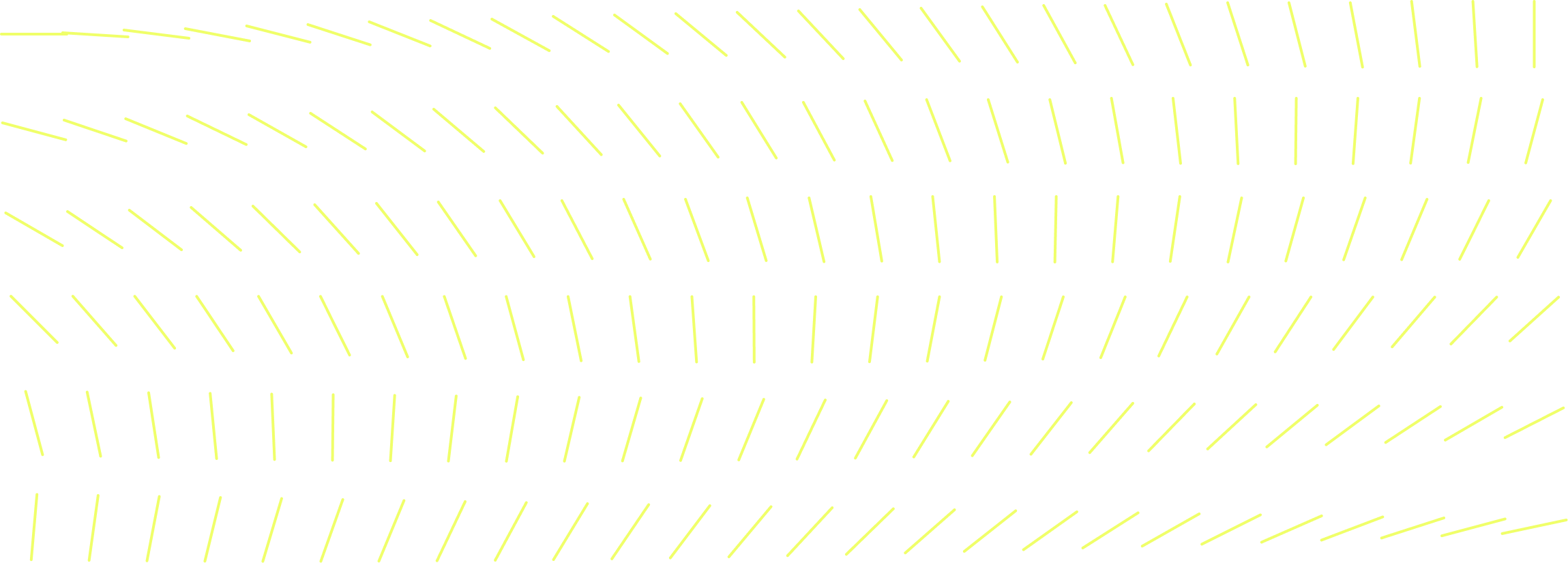 Neon yellow pattern lines.