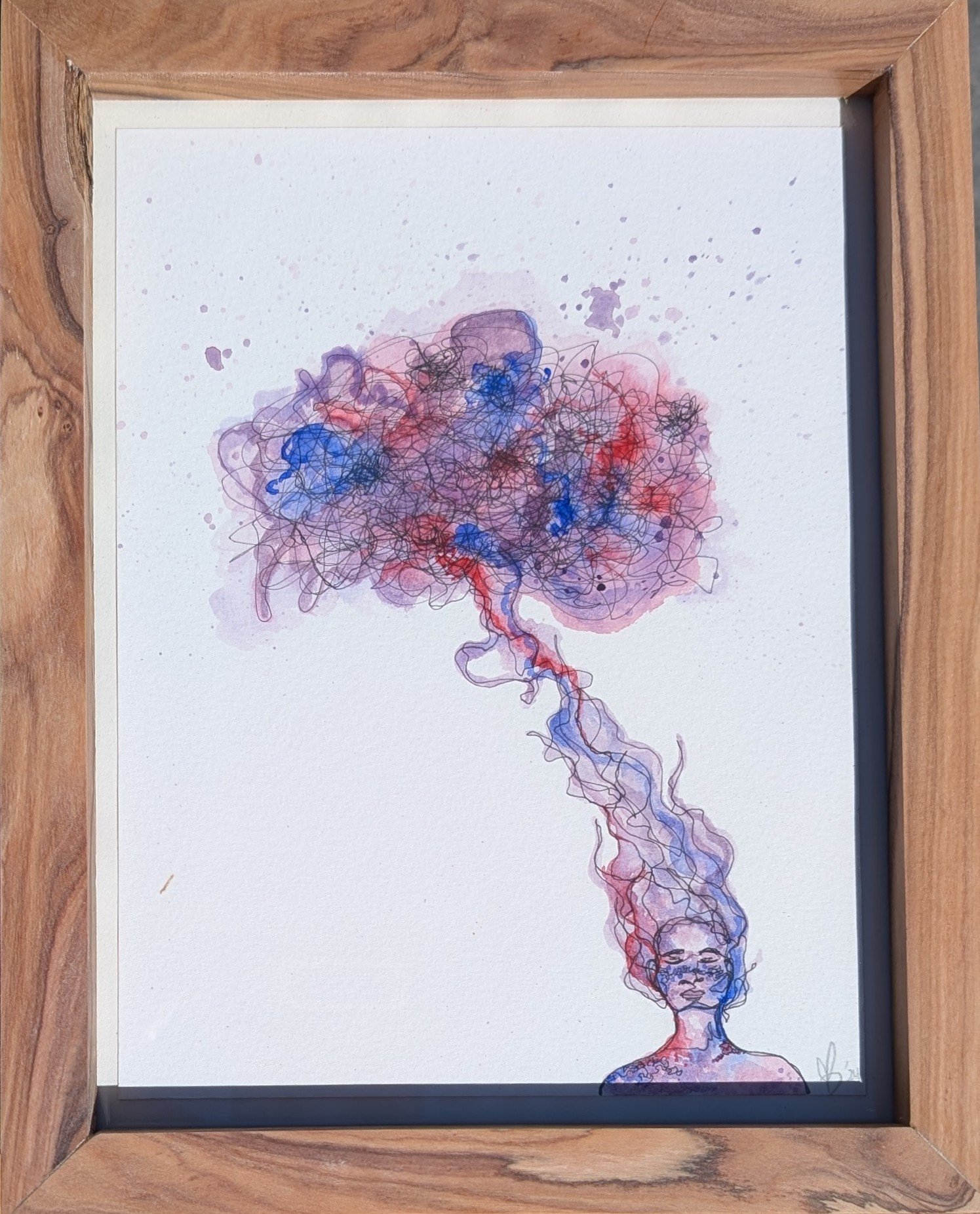 Healing Generational Trauma II.
Part of a series examining different forms of trauma and how they exist within us and transform throughout our lives.
Featured in Midsummer exhibition at Wailoa Art Center, 2025.