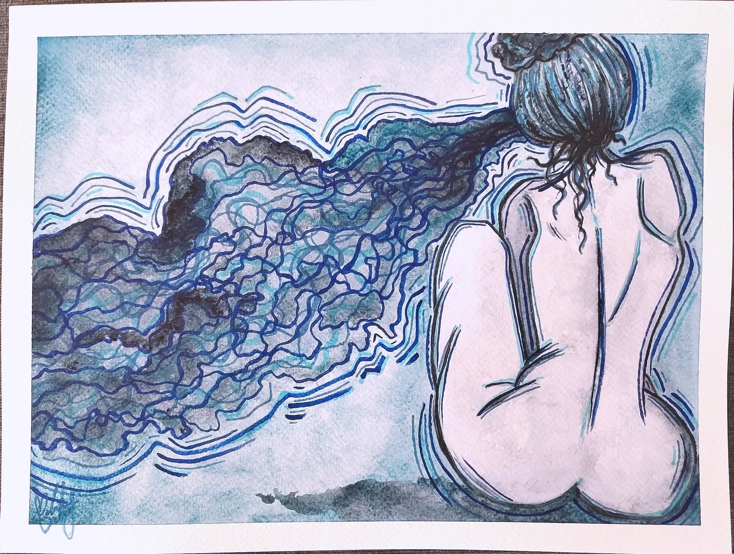Blues.
Original concept piece for CMYK collection looking at the different emotional contexts representative of living with mental illness. Utilizing CMYK, the piece implies different feelings can overlap to create other colors/experiences, but are o