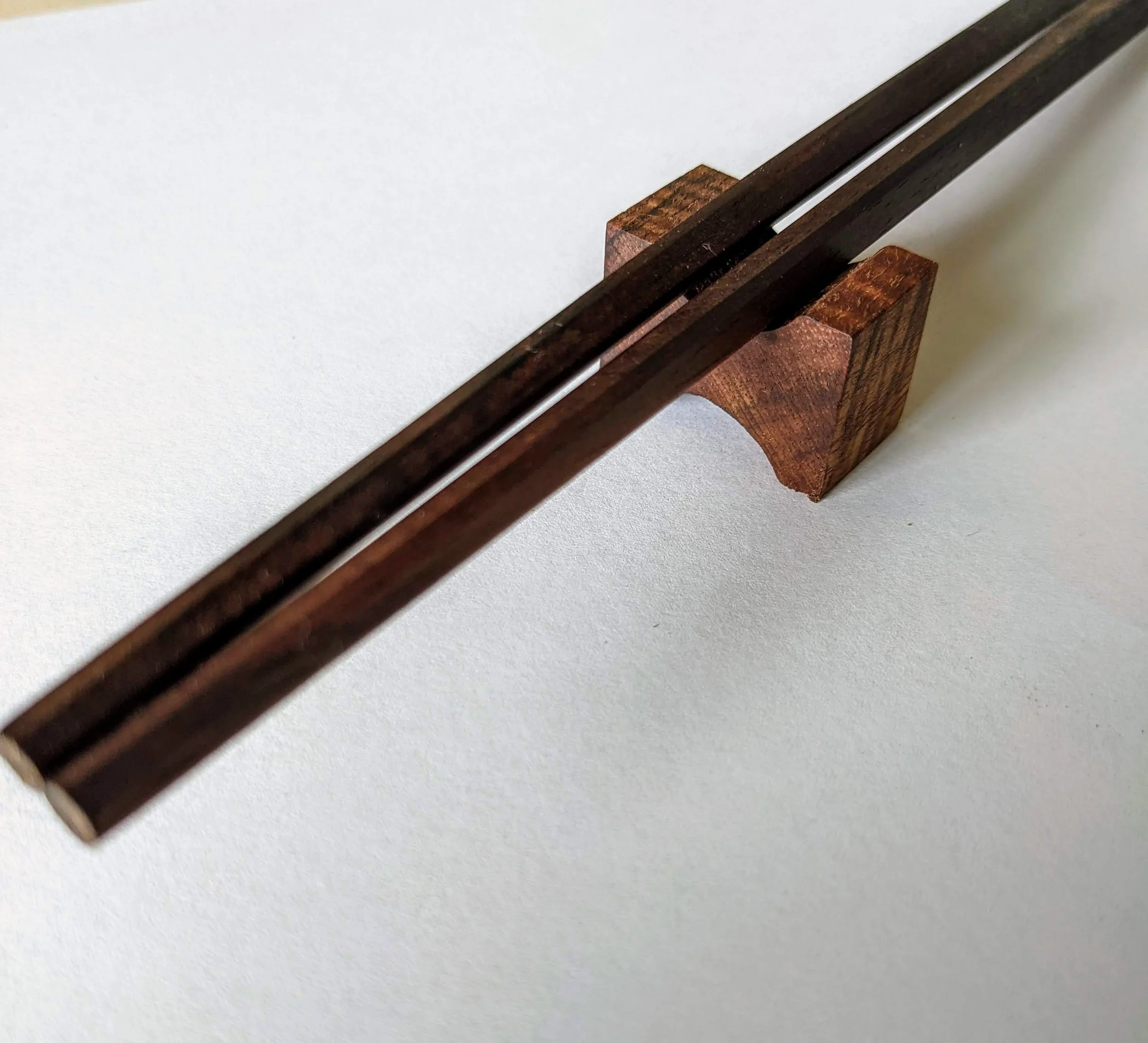 Handcrafted chopsticks and holder.