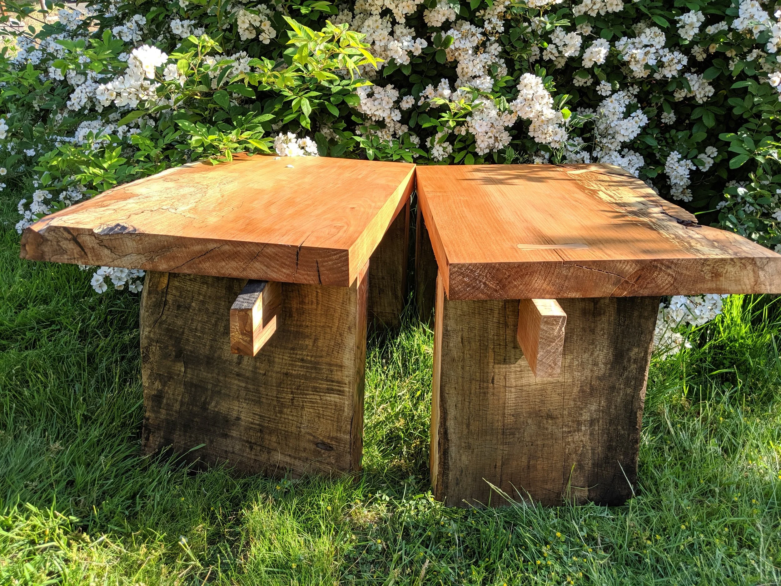 Bookend mortise and tenon benches.
