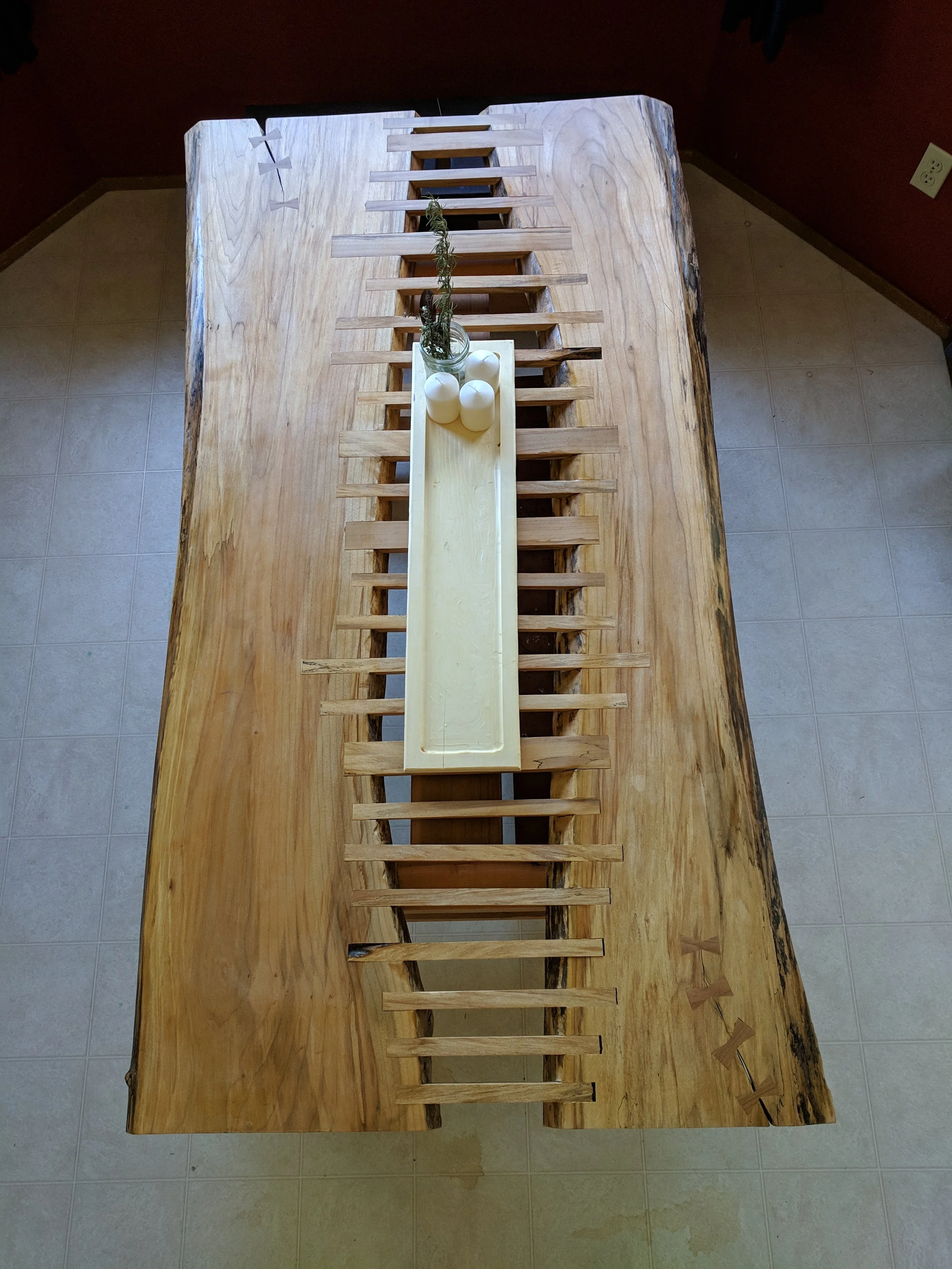 Custom kitchen table.
