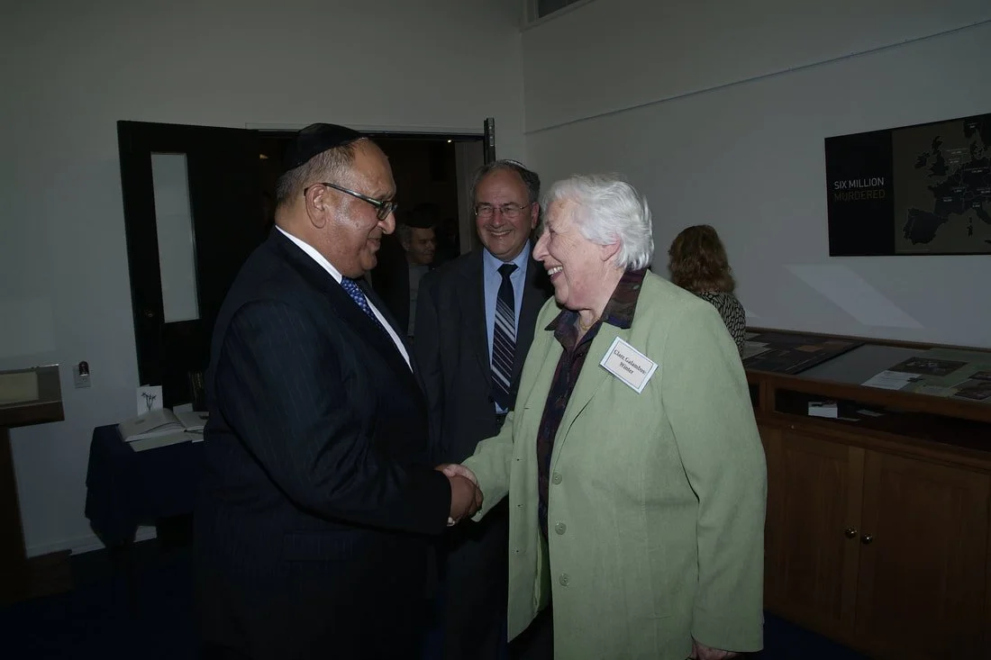 Governor General of New Zealand Hon. Sir Anand Satyanand, with Holocaust survivors Clare Galambos-Winter z"l (Klára Galambos) (1923-2014) and Steven Sedley MNZM