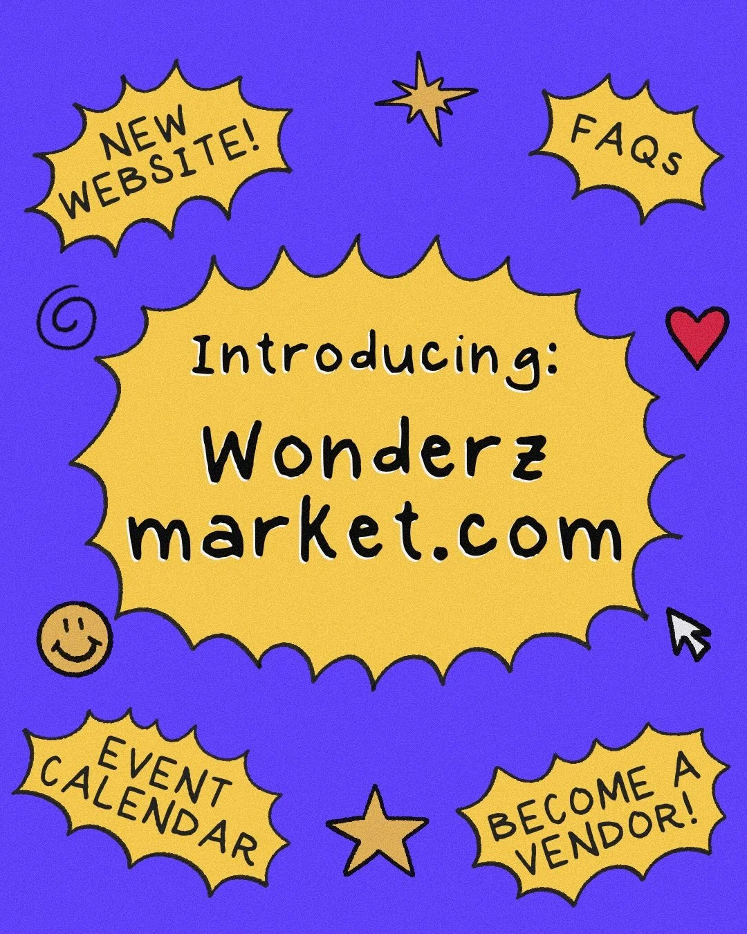 THE WAIT IS FINALLY OVER!! All of your market needs, in one place. &lsquo;Click&rsquo; the link in our bio or go to wonderzmarket.com

Find a calendar of events, FAQs, and apply to be a vendor!

We can&rsquo;t wait to share the site with y&rsquo;all 
