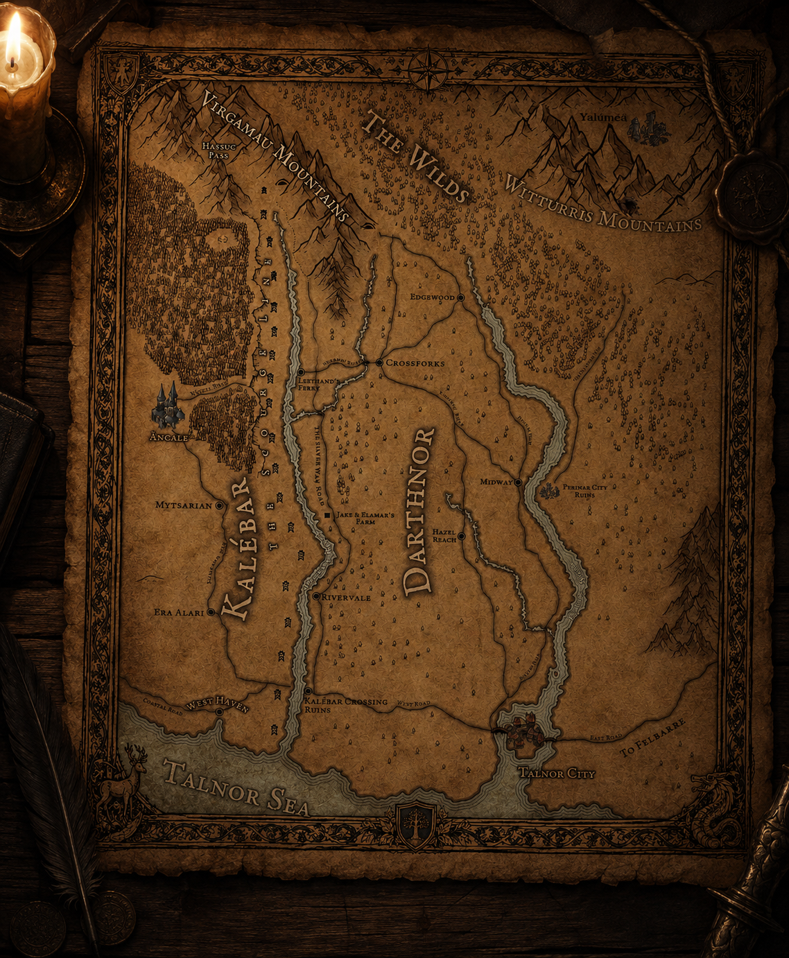 The Last King of Äncale Map by Scott Hertzog