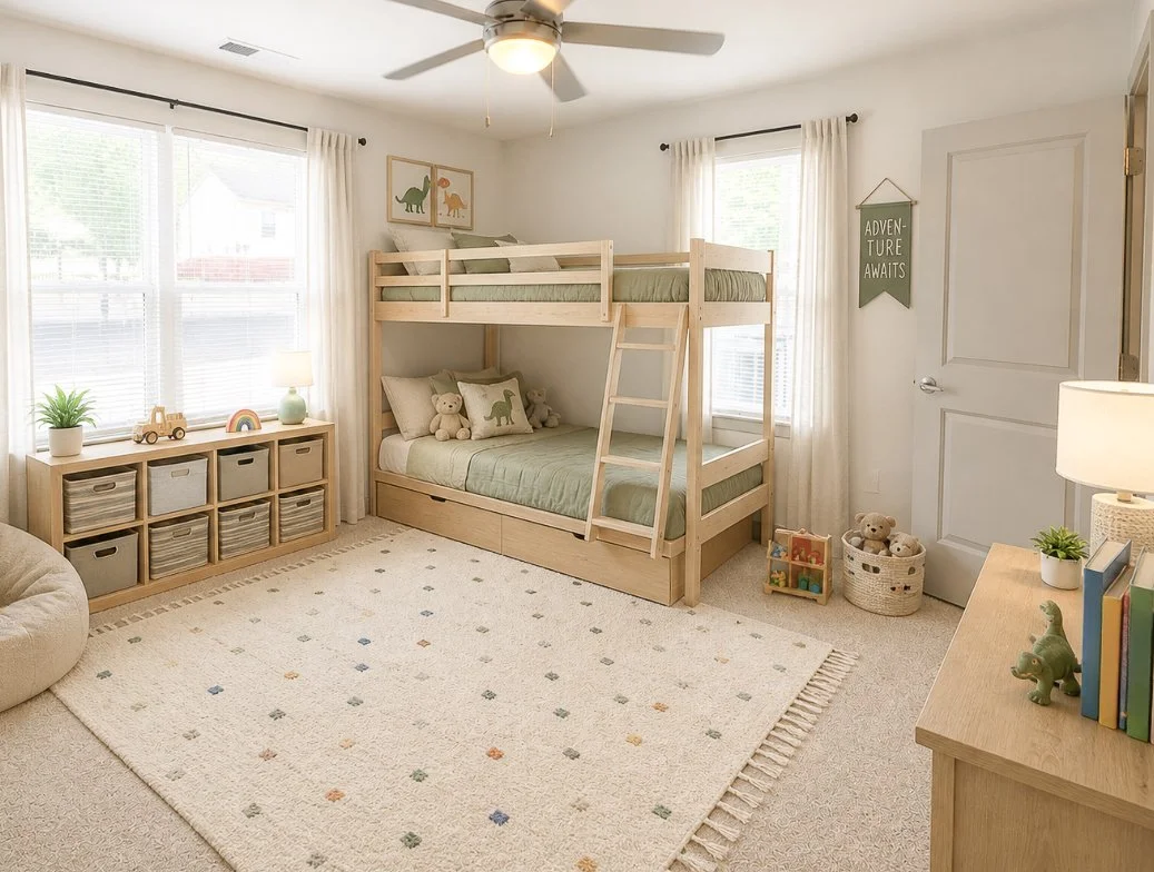 Bedroom with bunk bends at The Pines at Peach Road