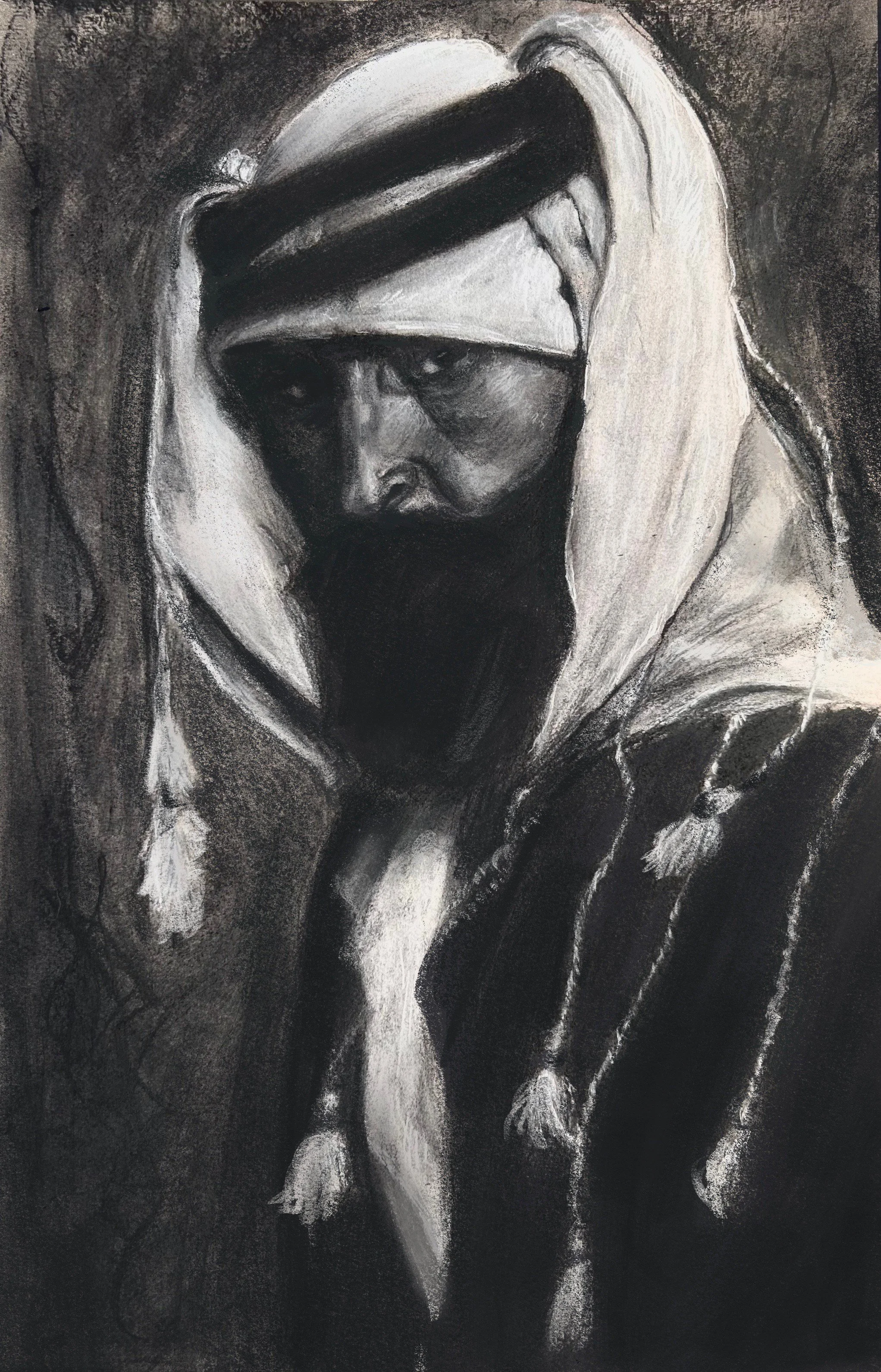 Arabian - Referenced Charcoal Portrait  