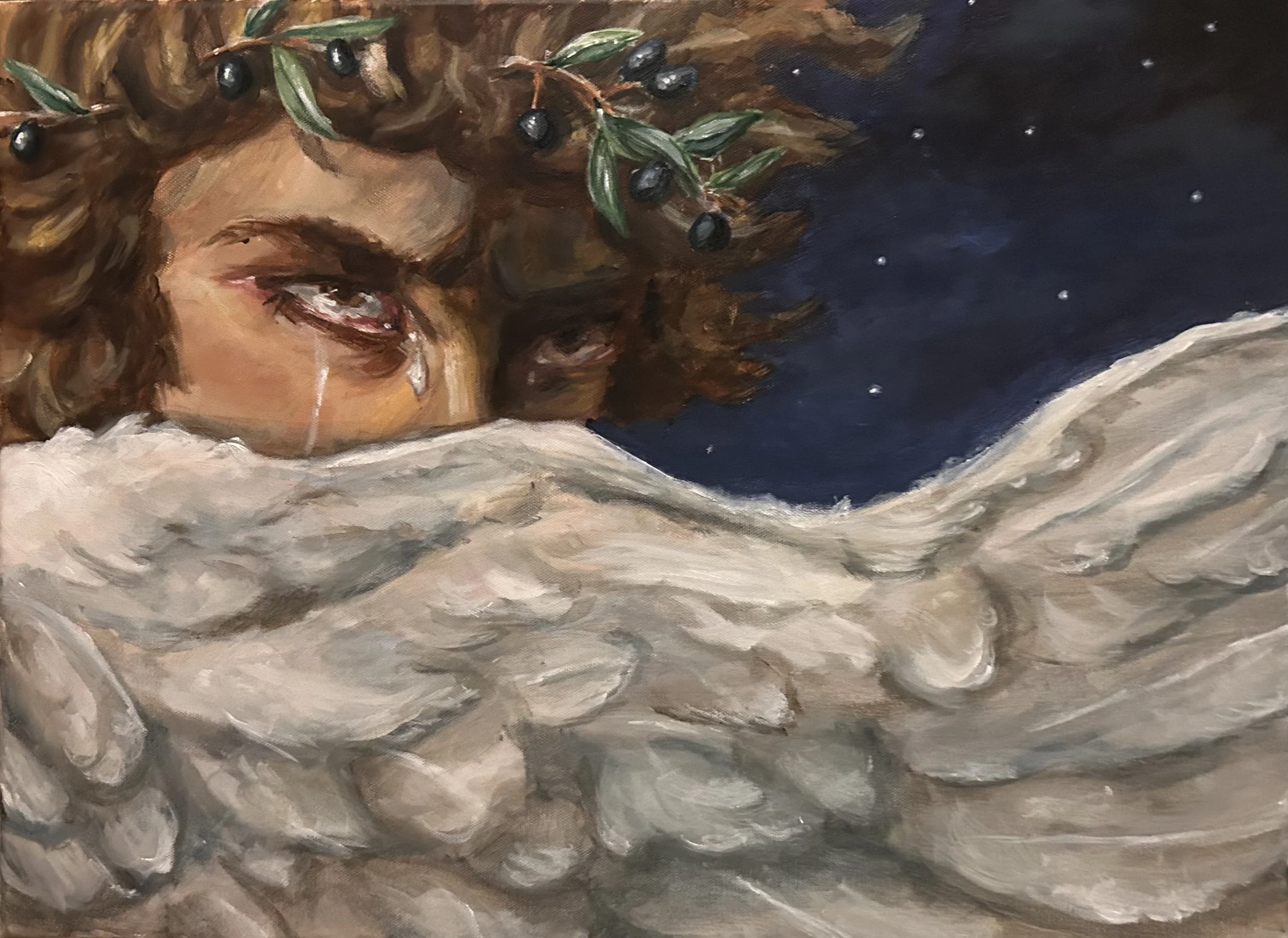 Fallen Angel Palestinian - Acrylic painting
