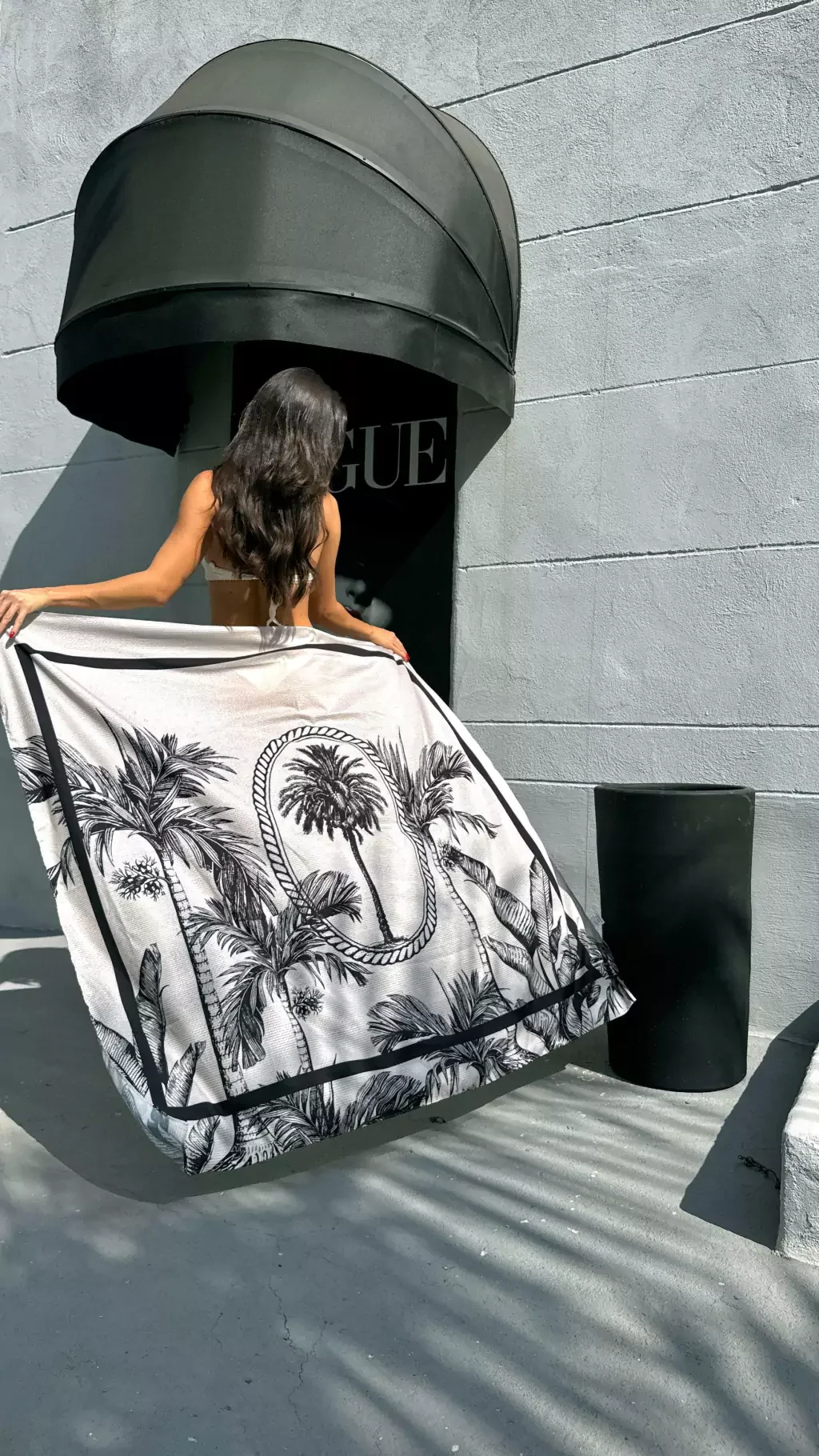 LONG COVER - UP - COQUEIRO BLACK AND WHITE