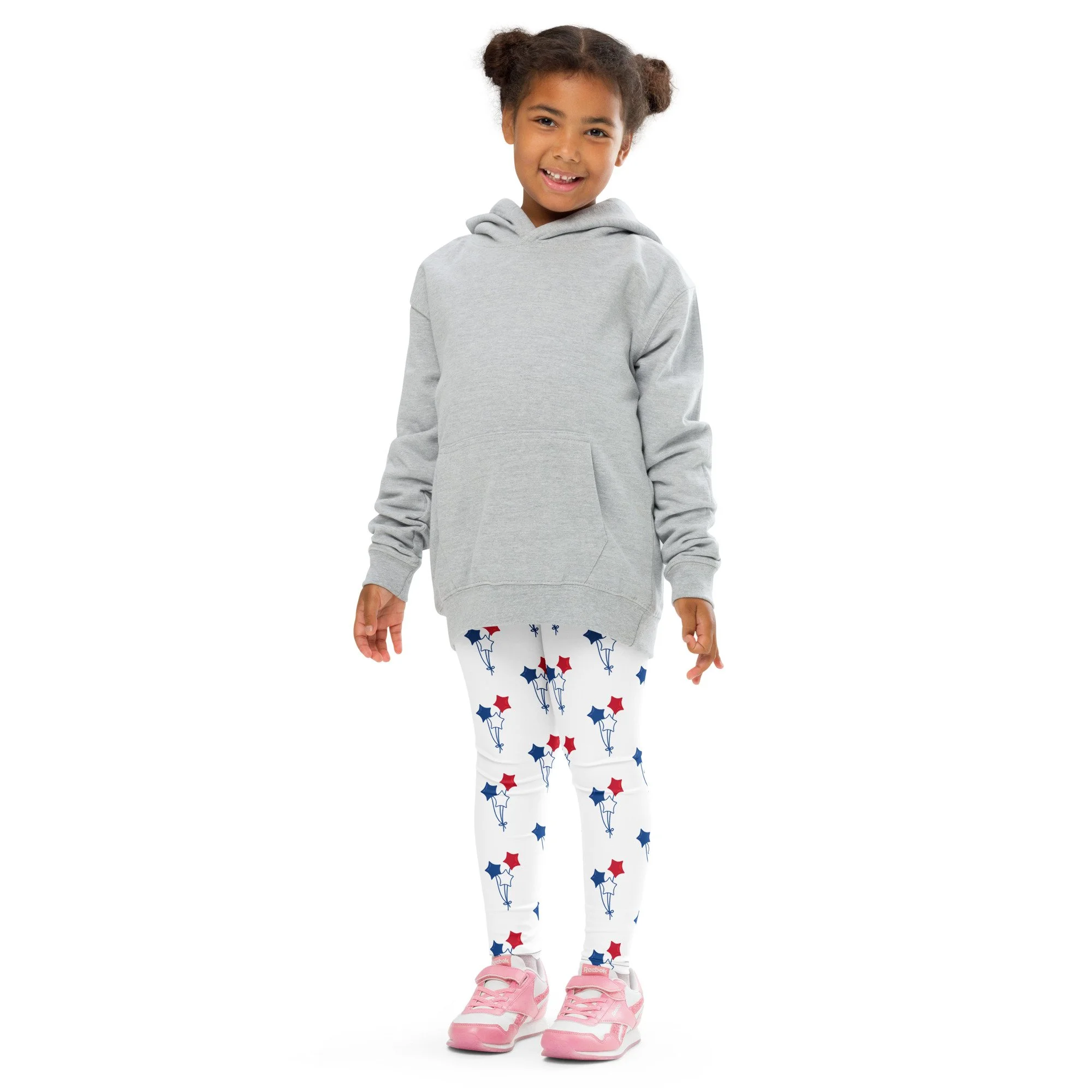 Red, White, and Cute Kids Leggings (Sizes 2T-7)