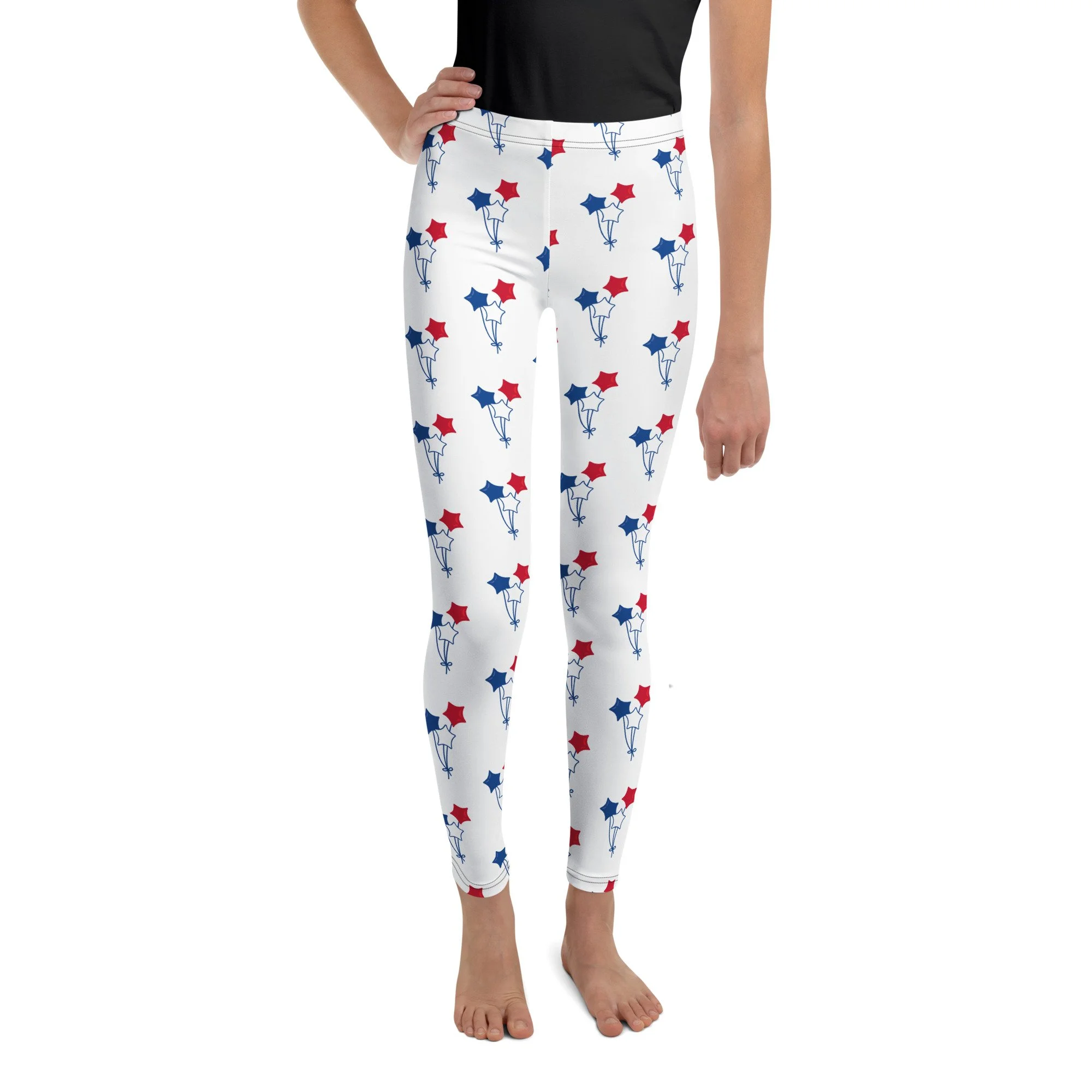 Red, White, and Cute Juniors Leggings (Sizes 8-20)