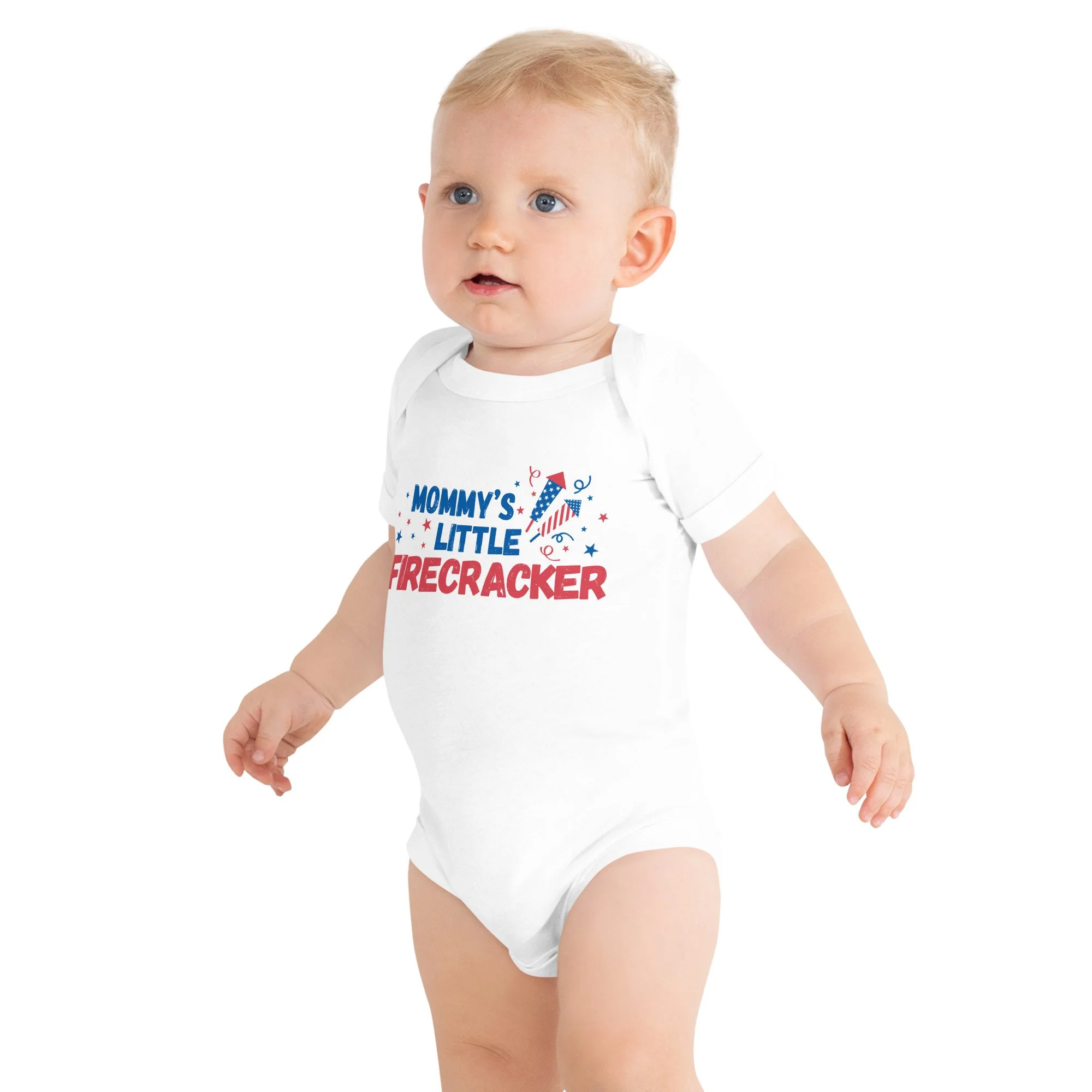 Mommy's Little Firecracker Baby One Piece Bodysuit
