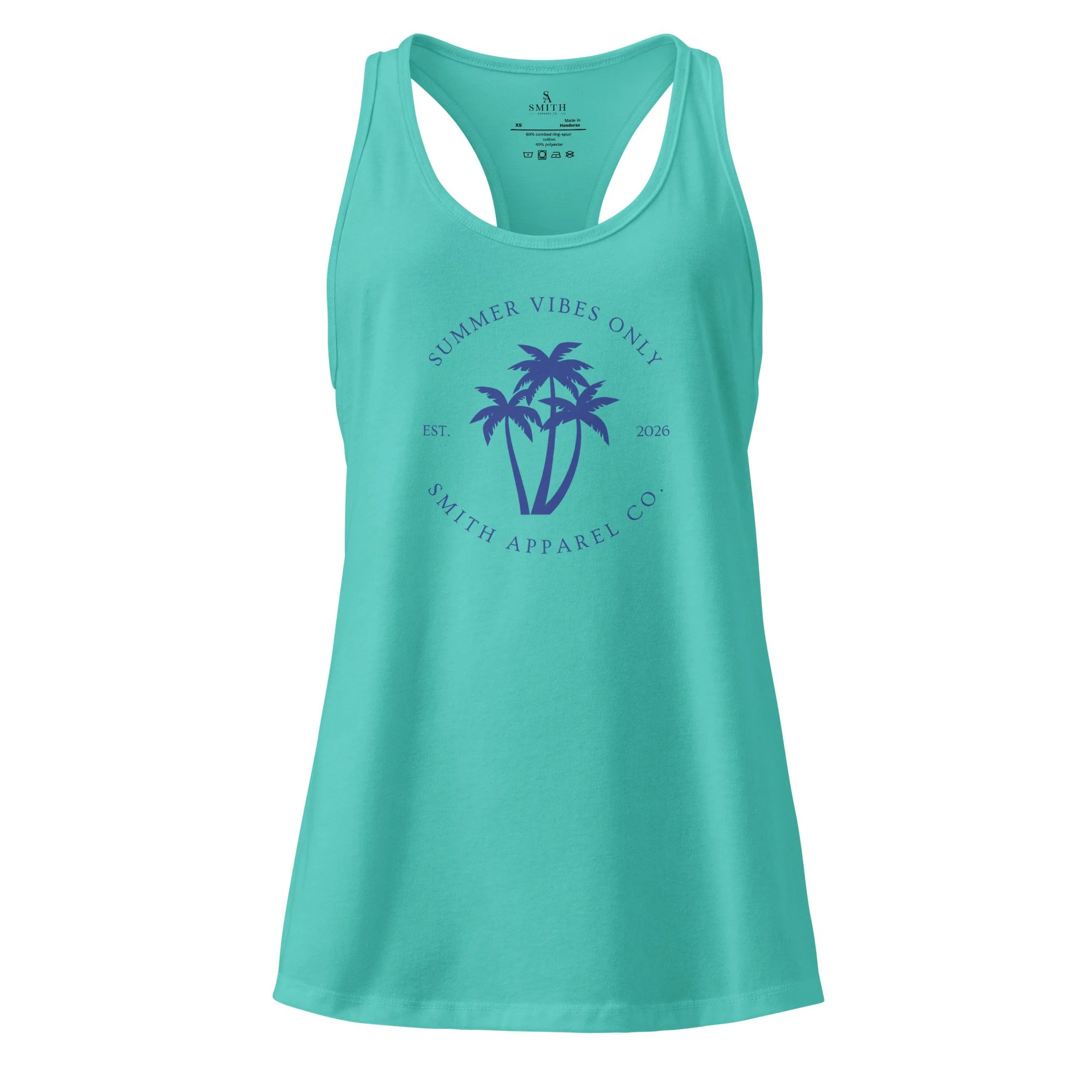 Summer Vibes Only SAC Women’s Fitted Racerback Tank Top - Next Level