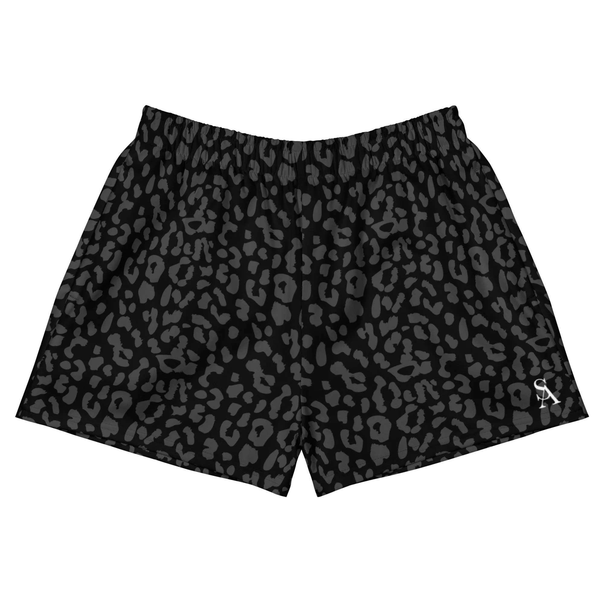 Midnight Luxe Leopard Unisex Athletic Shorts