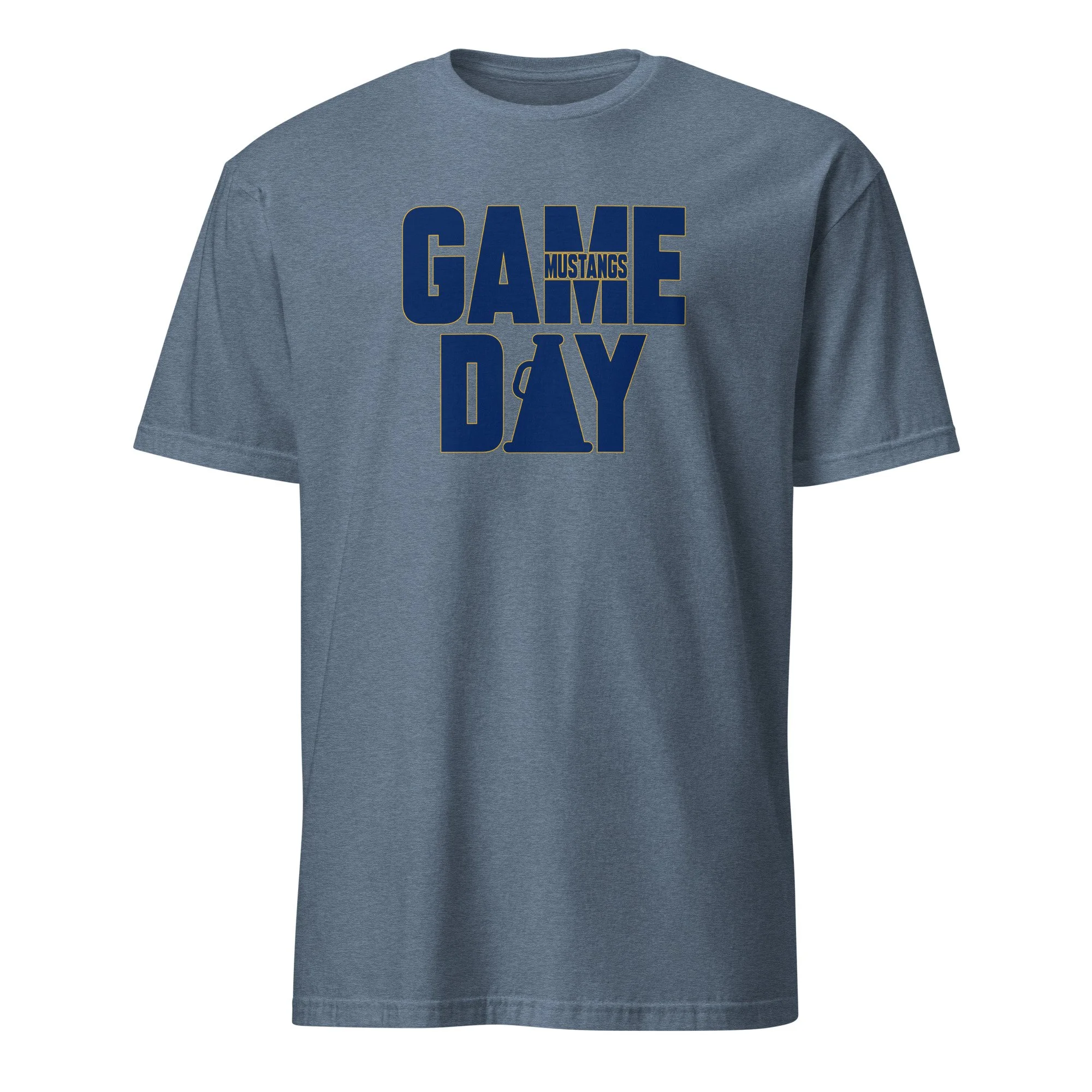 Game Day Mustangs Megaphone A Adult Shirt Spring 2026 - Gildan Softstyle