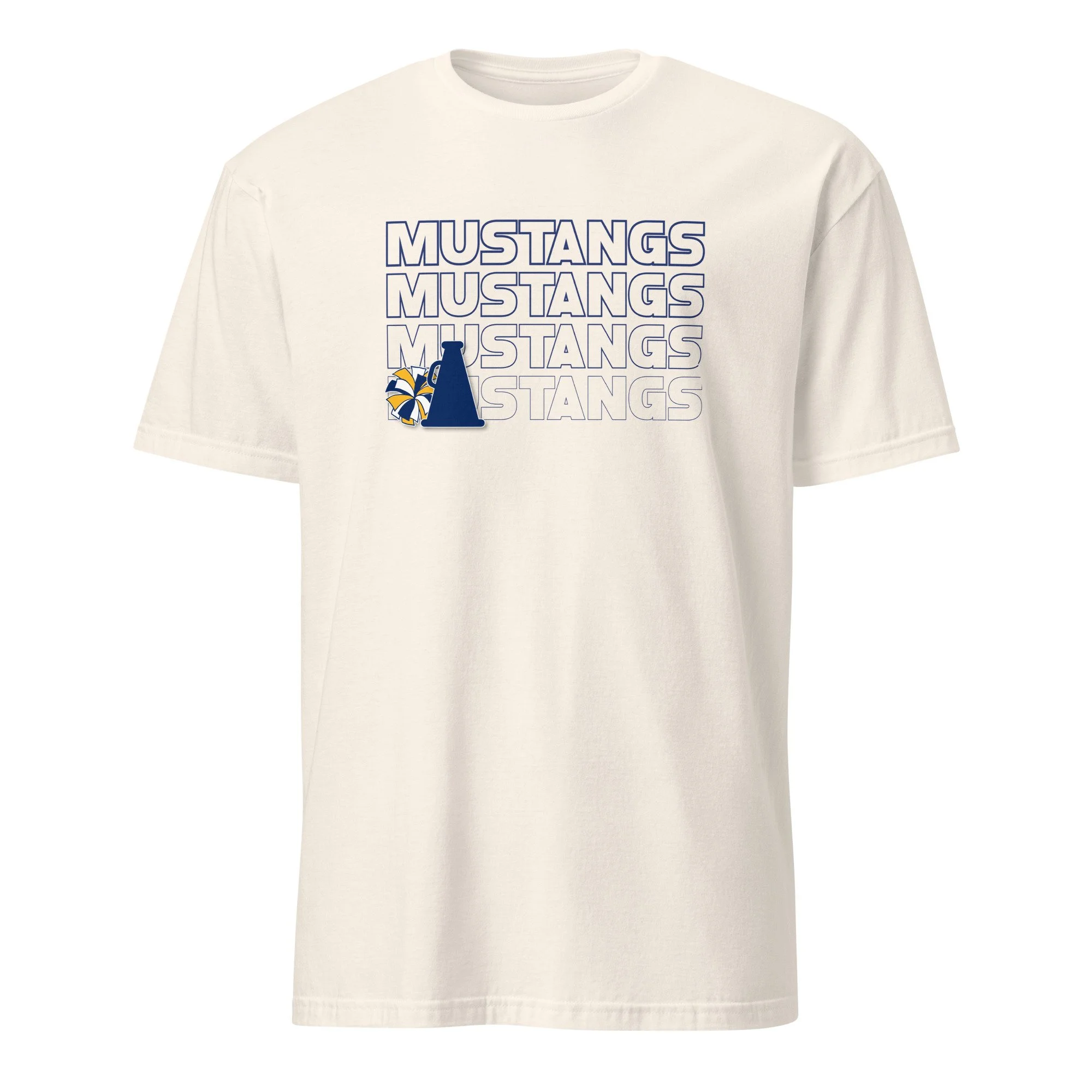Mustangs x4 Pom/Megaphone Adult Shirt Spring 2026 - Gildan Softstyle