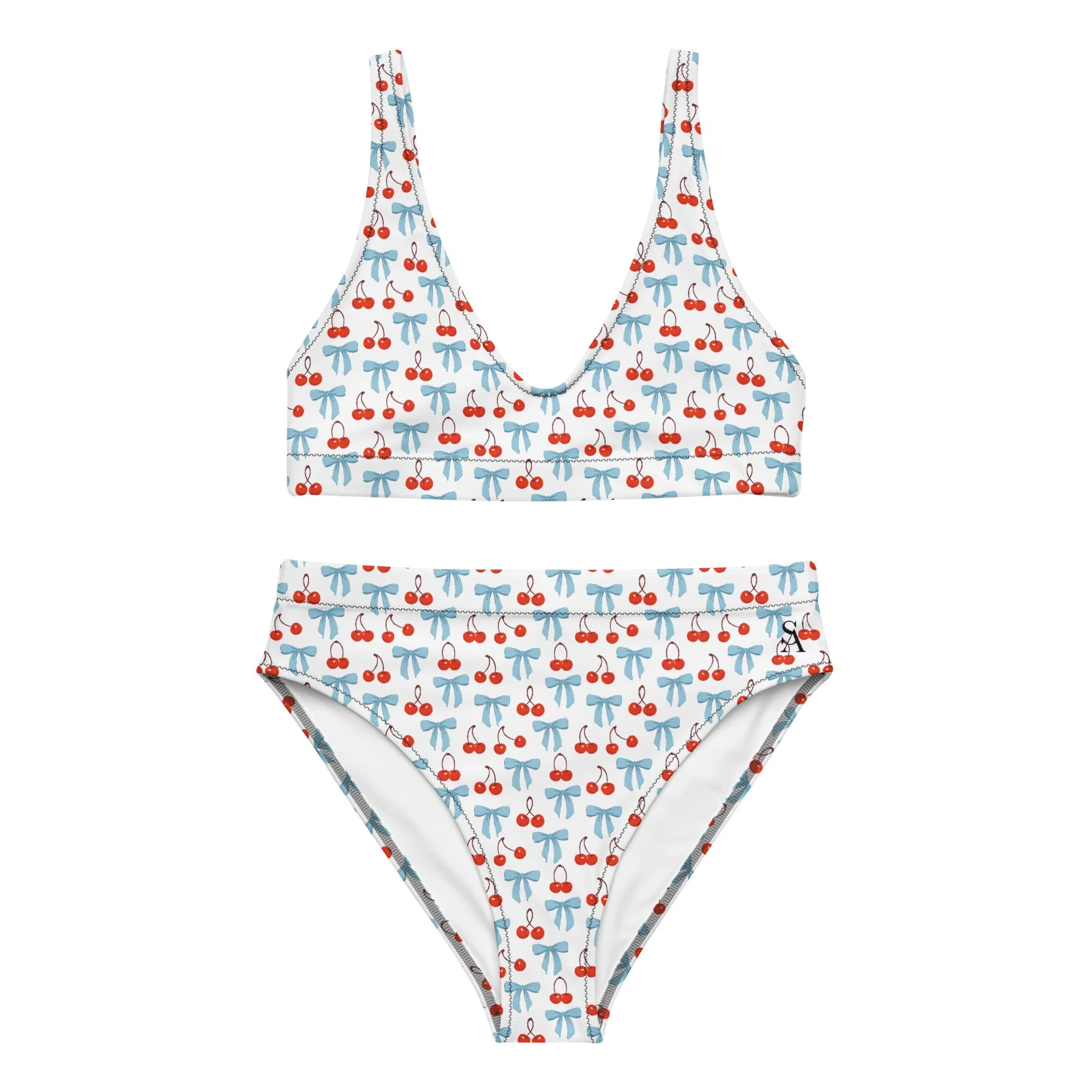 Cherry Belle High-Waisted Bikini