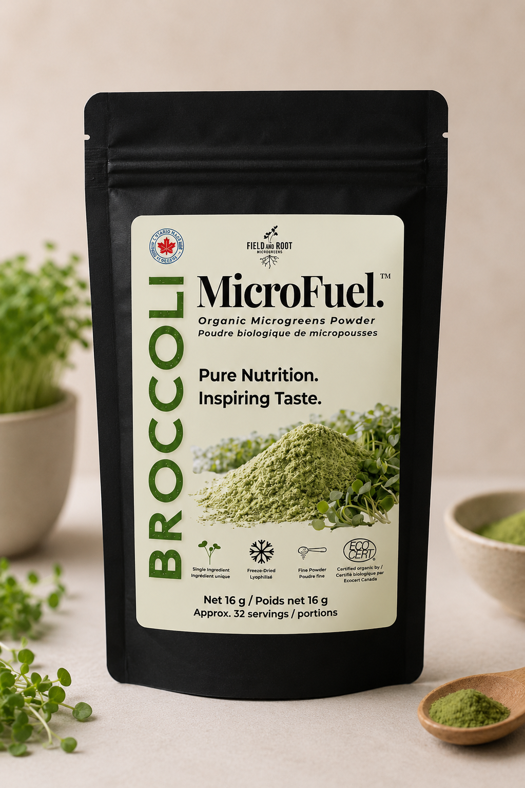 Broccoli MicroFuel™ • Single Pouch 16 g • Approx. 32 servings • 1 month supply