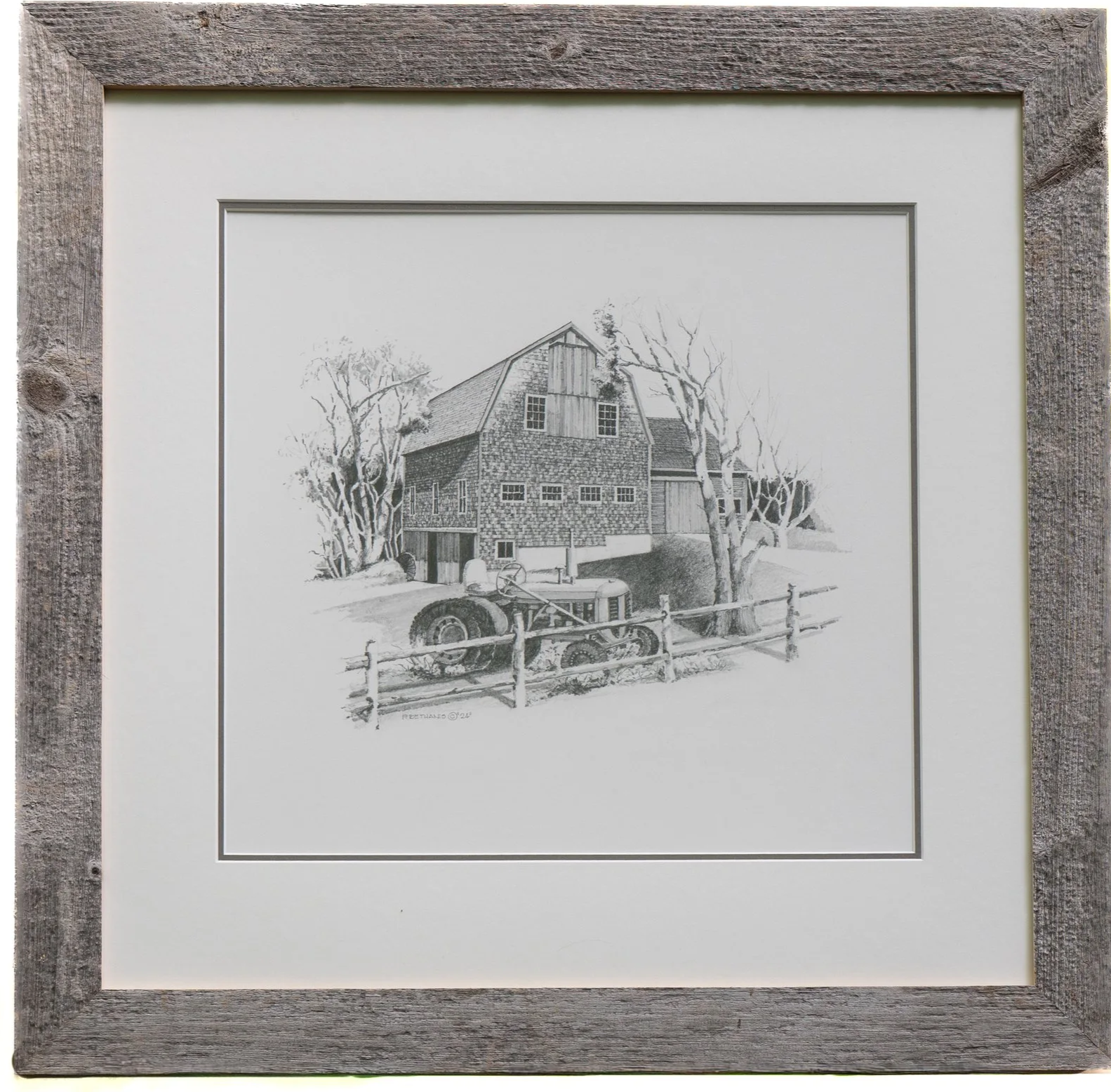 Barn with Tractor