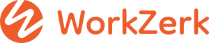 WorkZerk logo with an orange circle containing a stylized 'W' and the company name 'WorkZerk' in orange font.