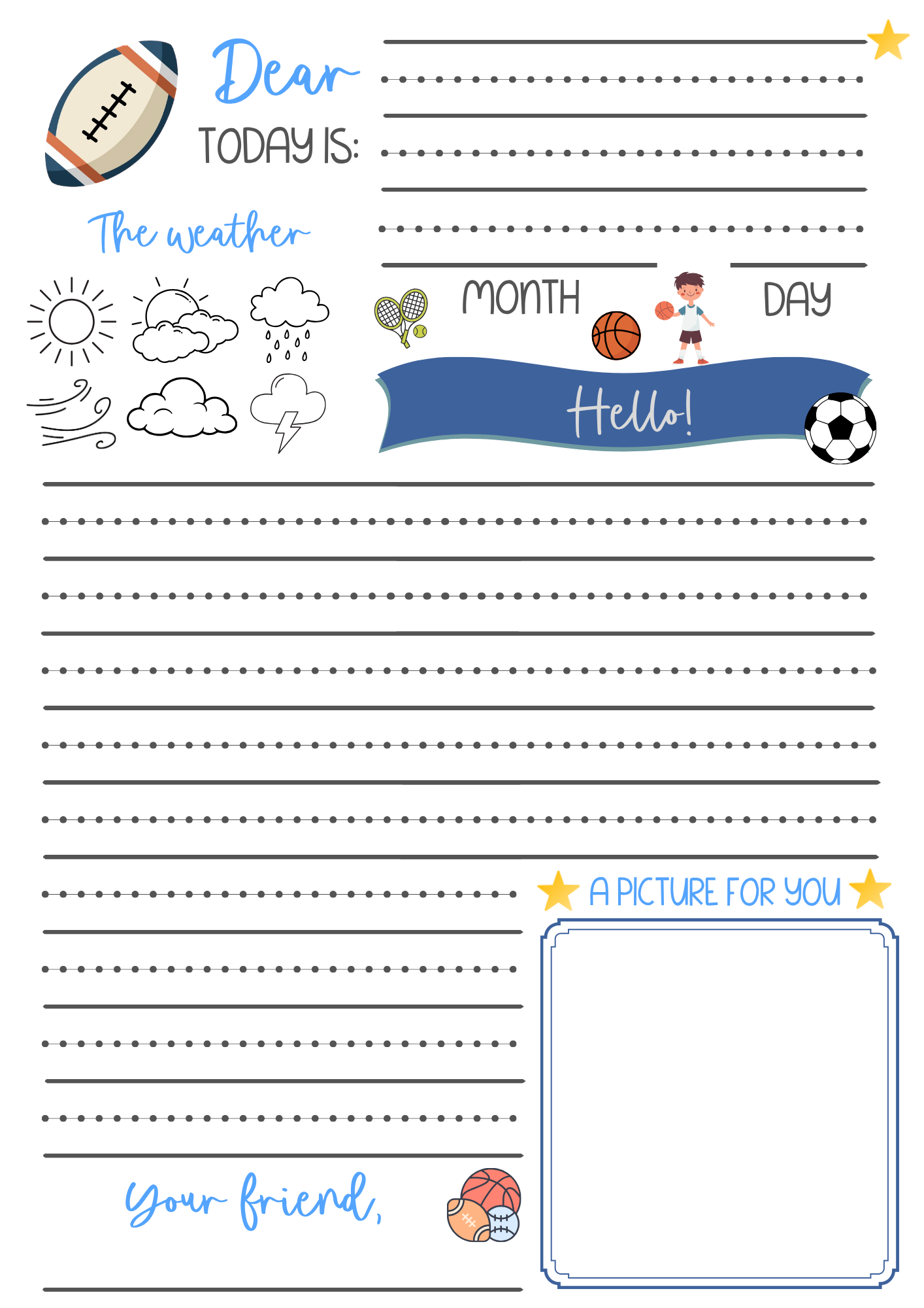 Letter Template - Sport