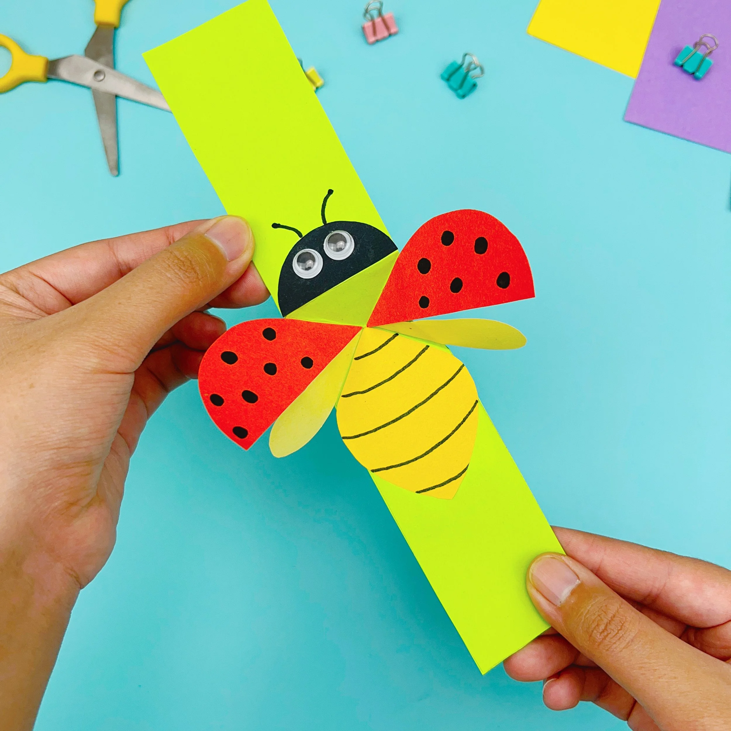 Flapping Ladybug Craft Template