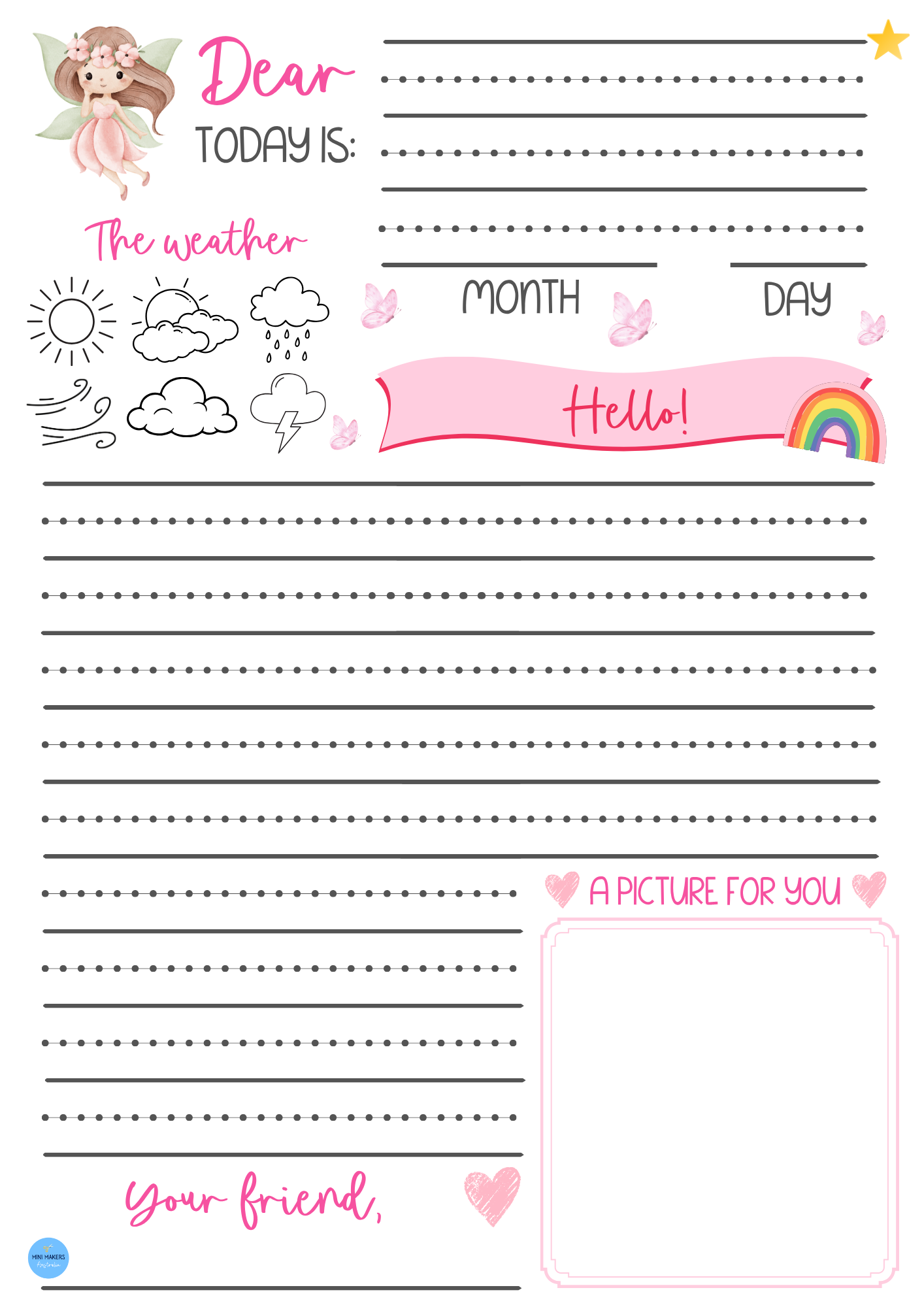 Letter Template - Fairy