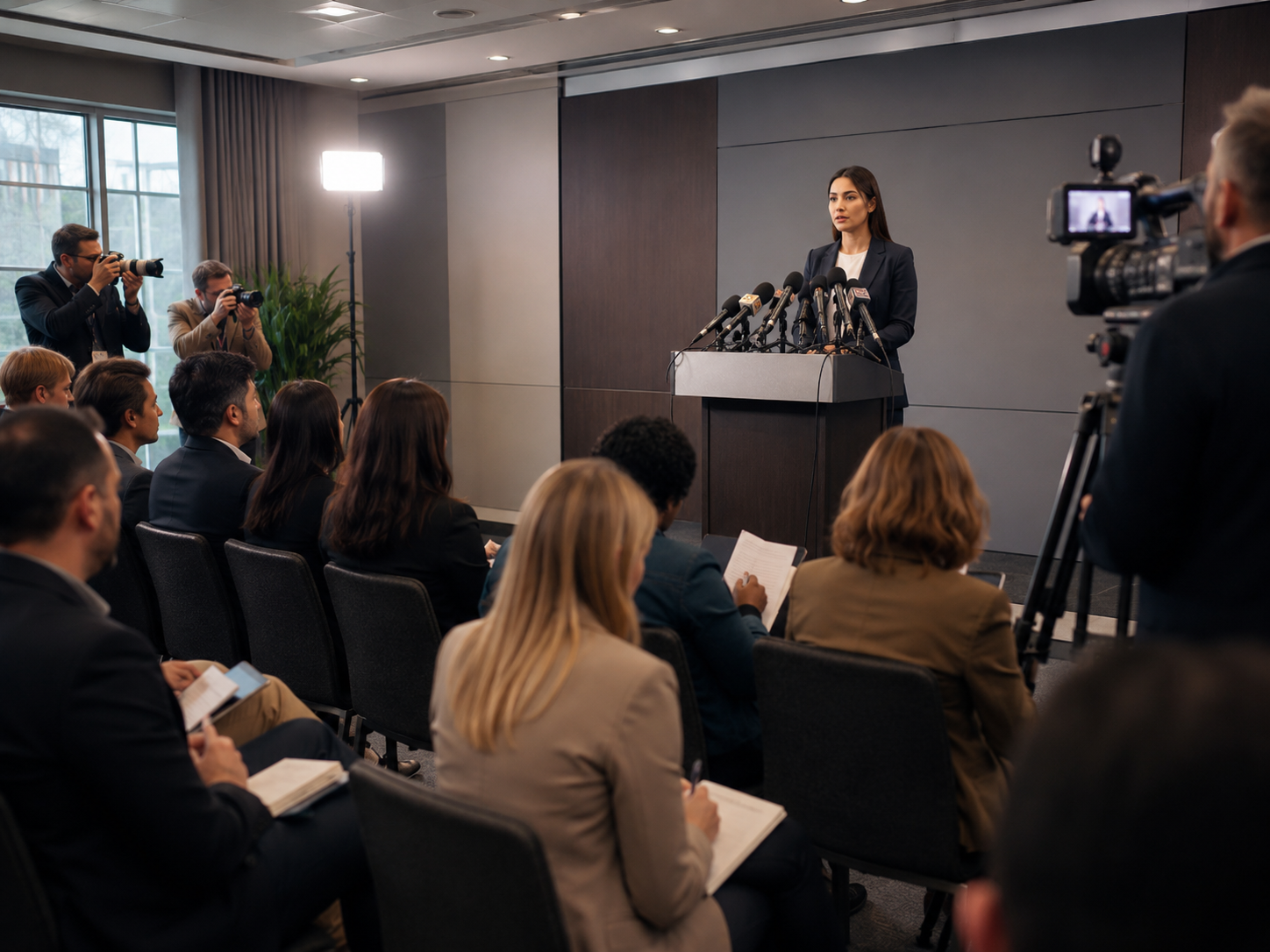 Press conference in session
