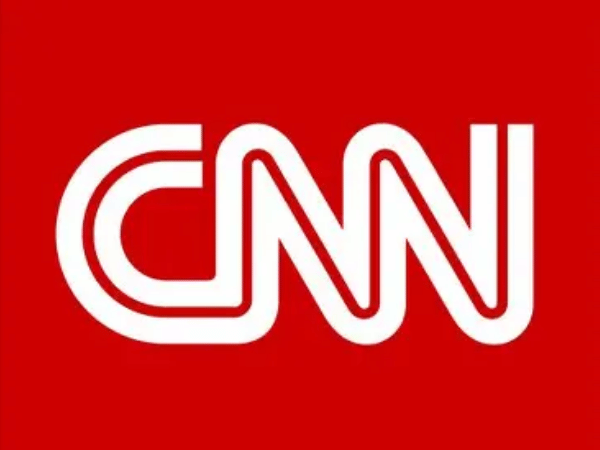 CNN logo with white letters on a red background.