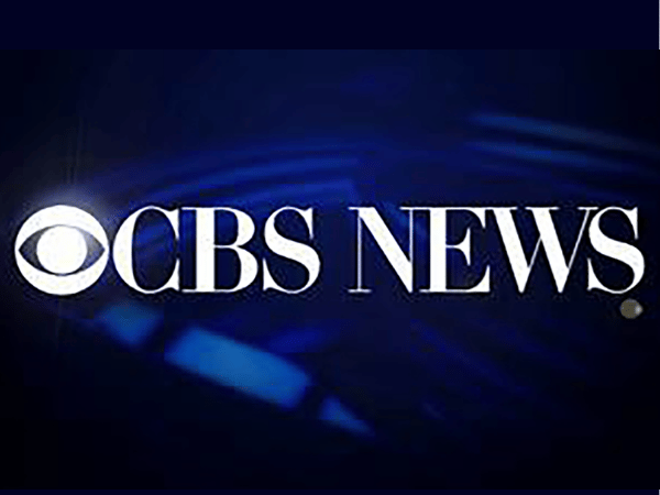 CBS News logo on a dark blue background.