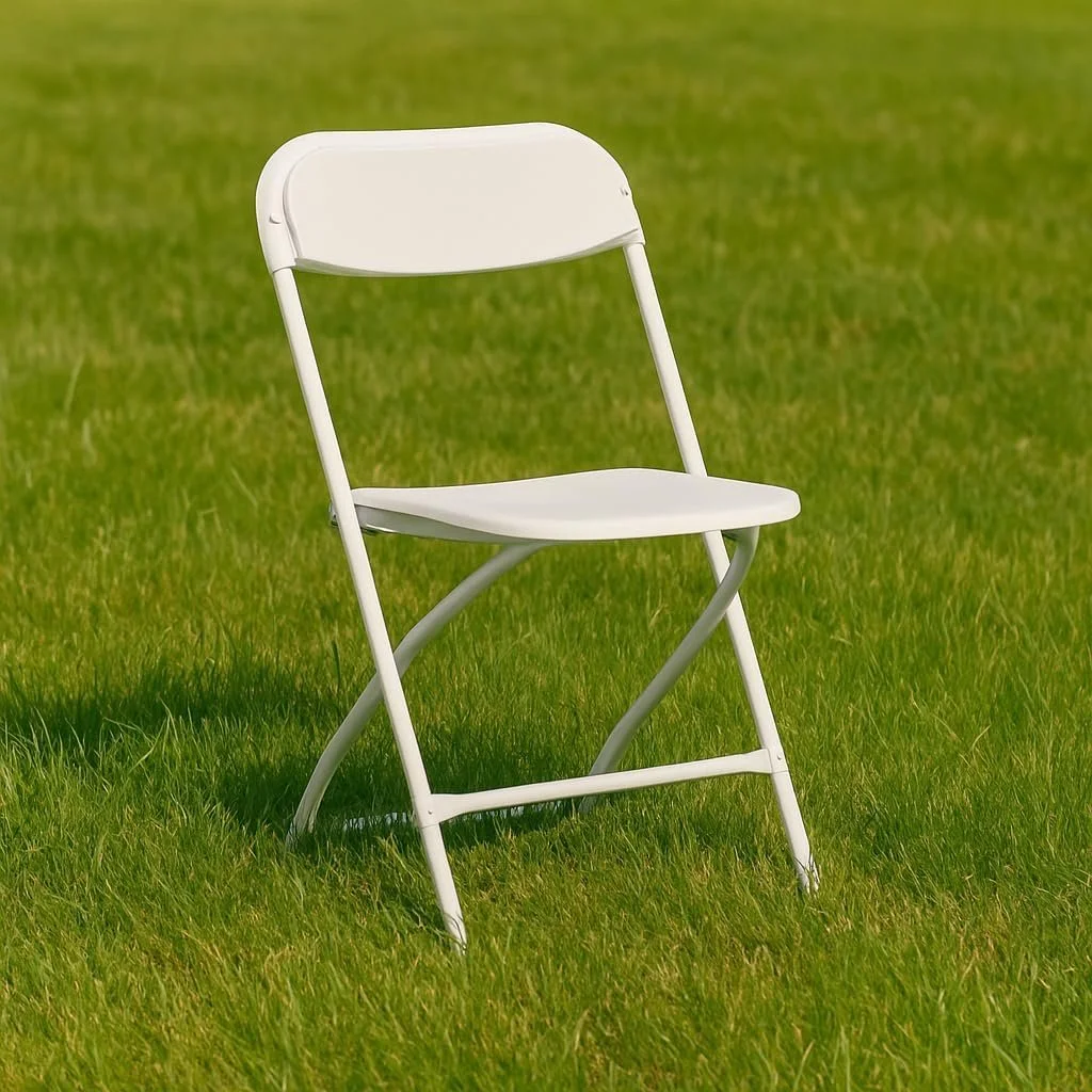 White Plastic Folding Chair