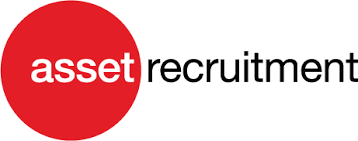 Asset Recruitment logo with a red circle containing the word 'asset' and the word 'recruitment' to its right