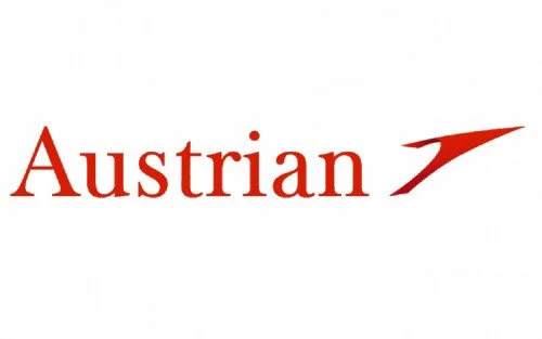 The word 'Austrian' in red text with a red stylized arrow or swoosh to the right of the text.