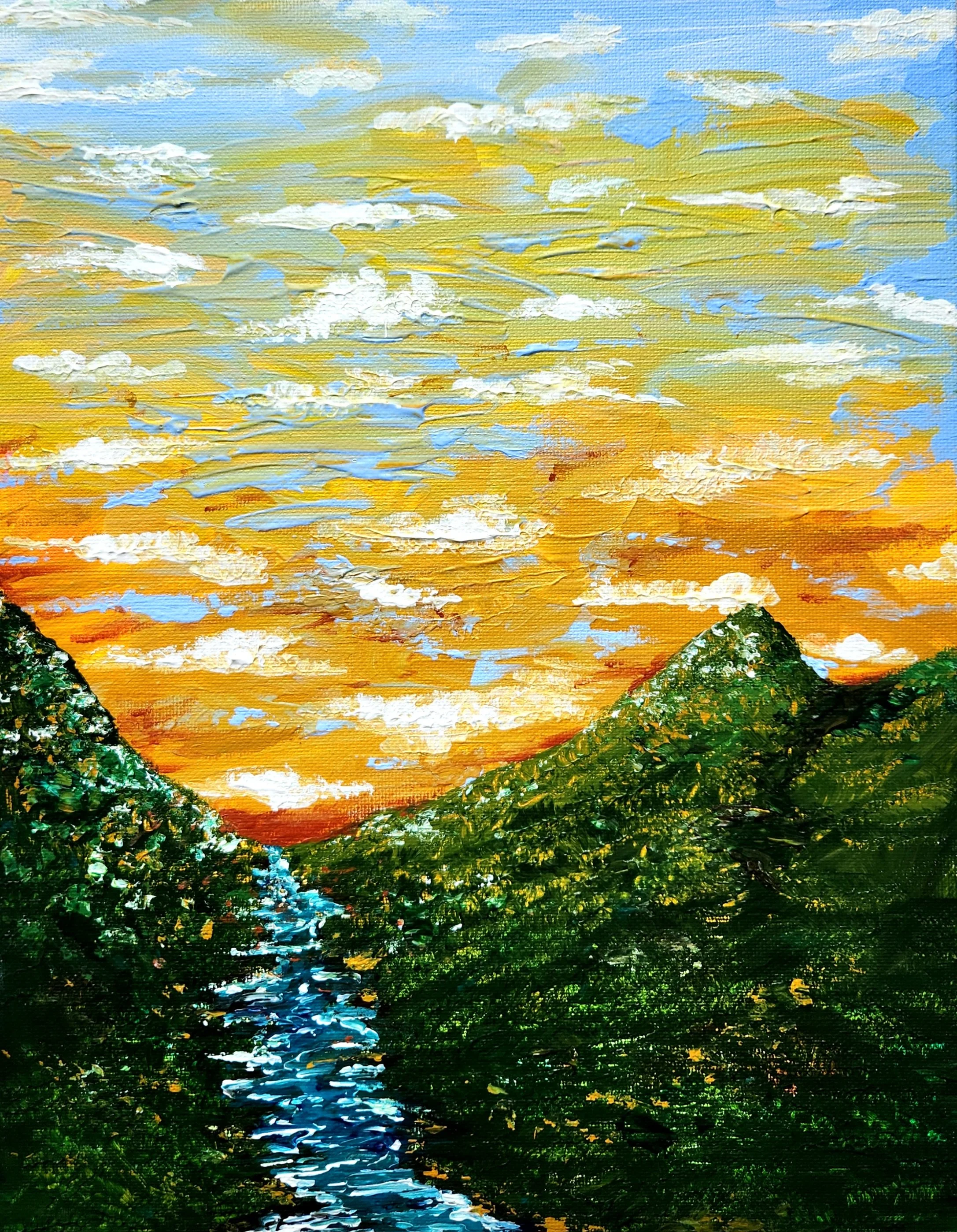 Golden Hour
Acrylic Paint
14"x11"