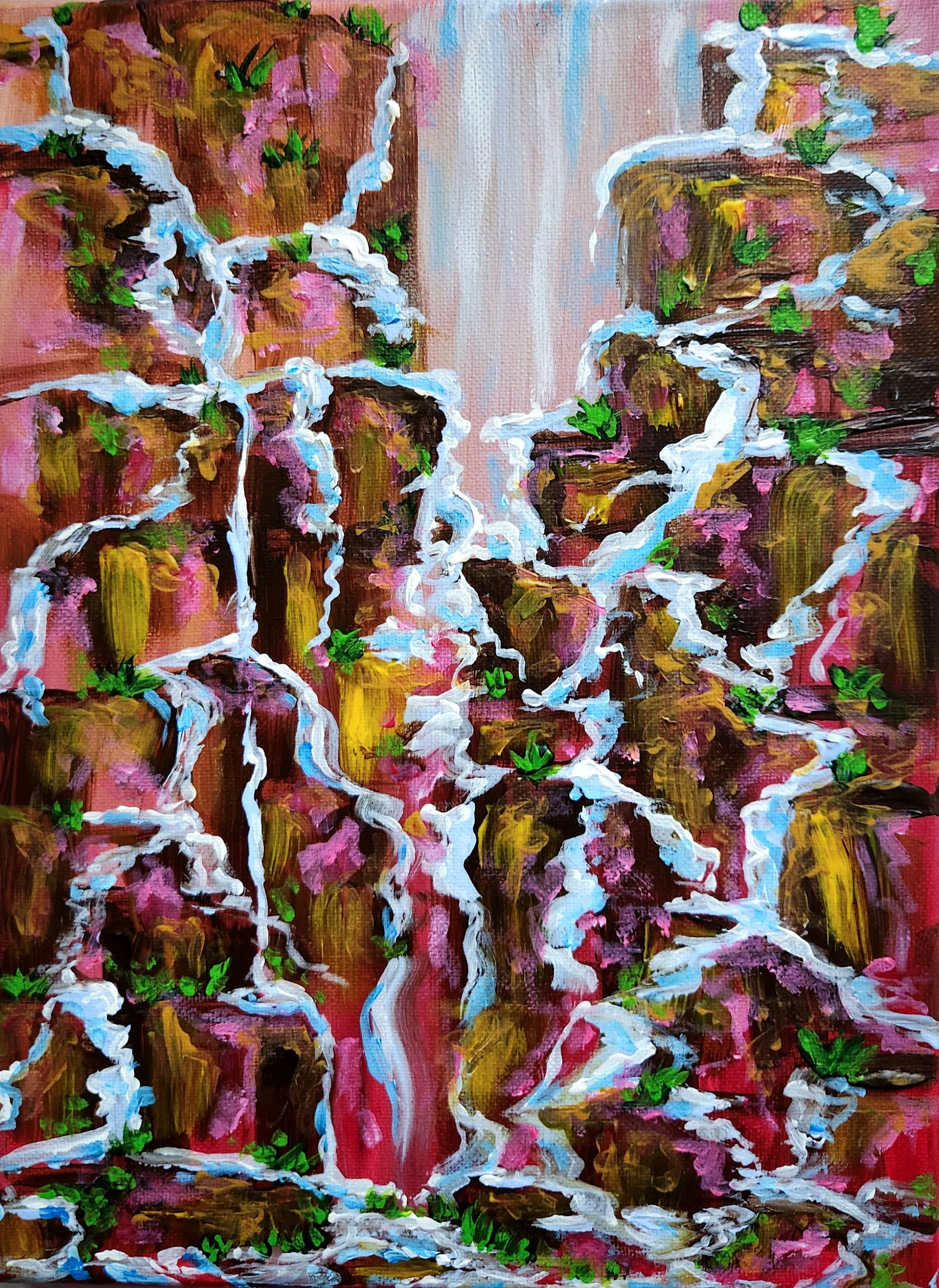 Waterfalls
Acrylic Paint
12"x9"