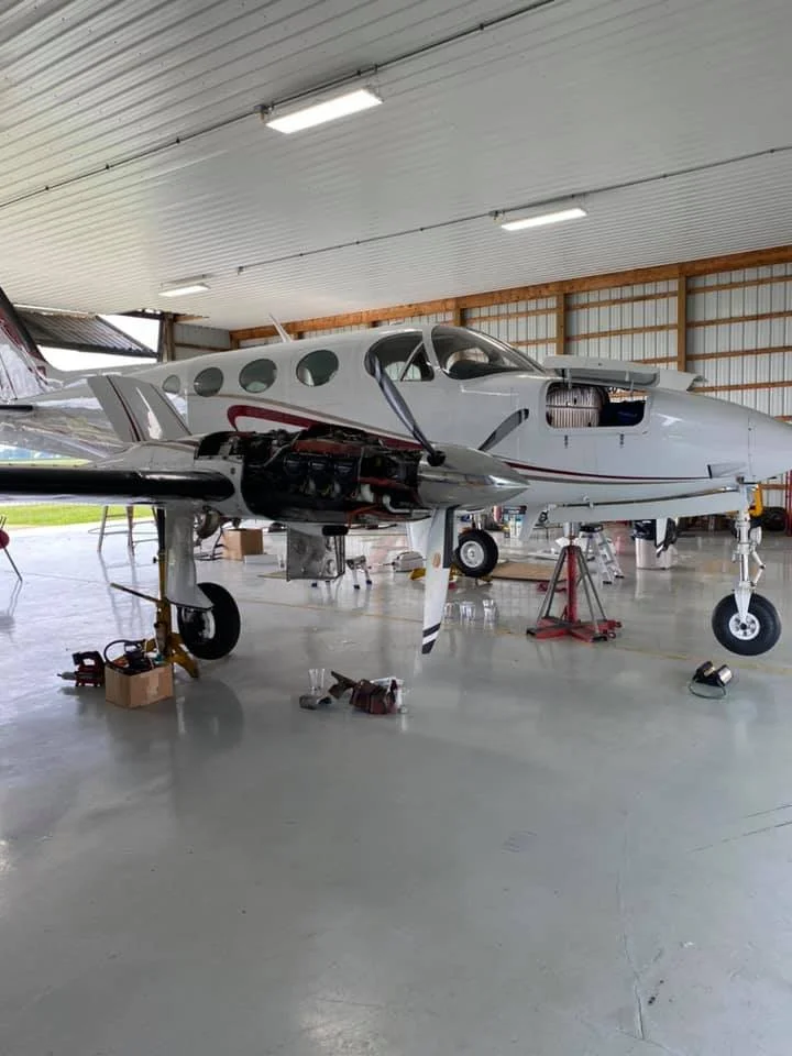 Aircraft maintenance service at Saginaw H.W. Browne Airport KHYX