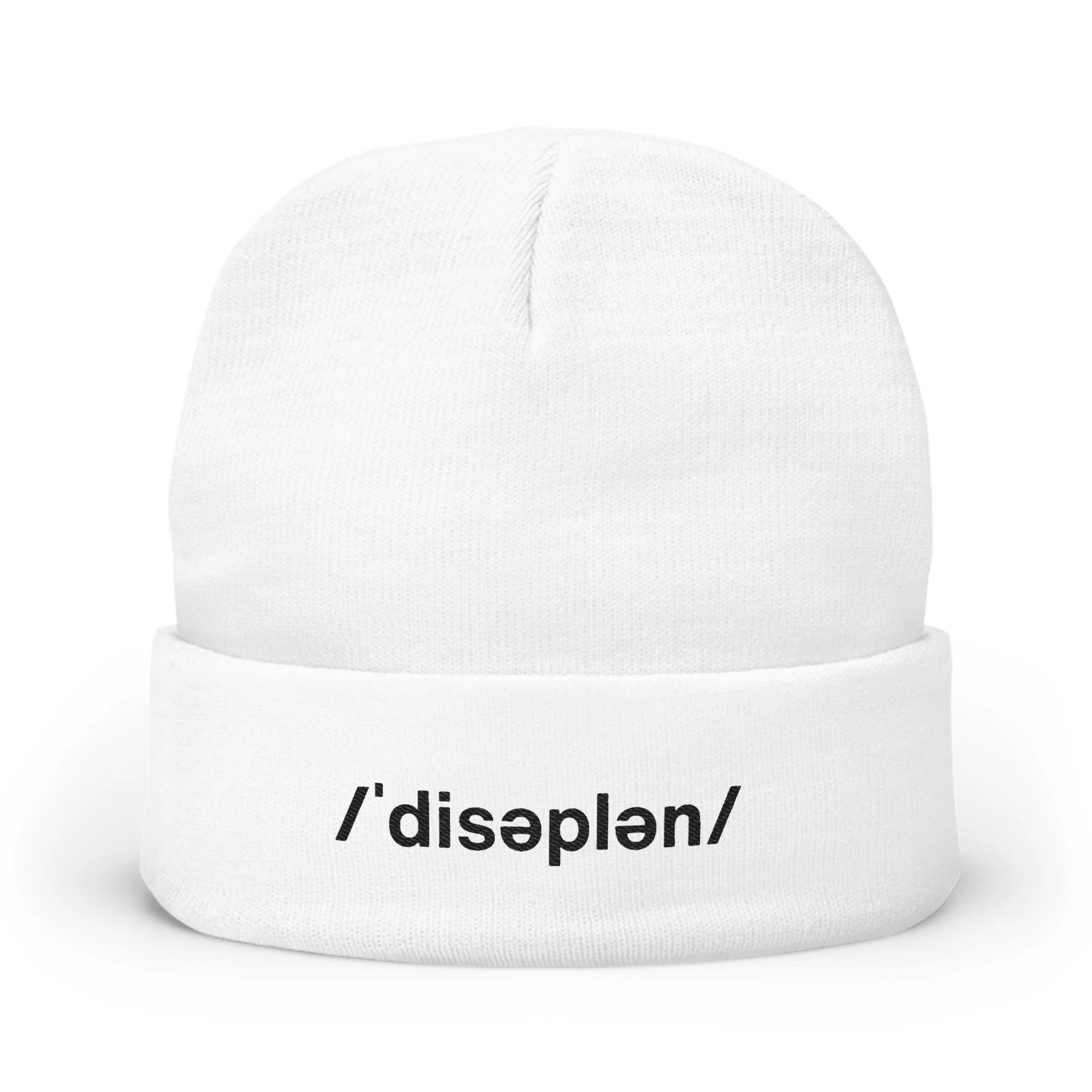 The /ˈdisəplən/ Beanie — White — Best Seller
