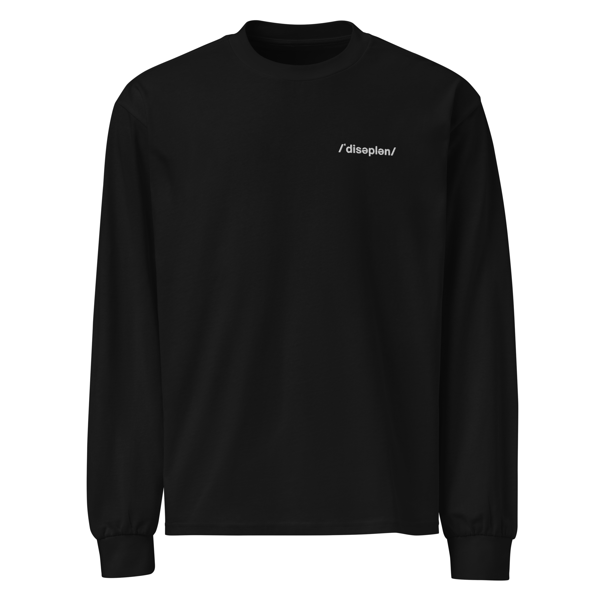 The /ˈdisəplən/ Uniform Long Sleeve Shirt — Black