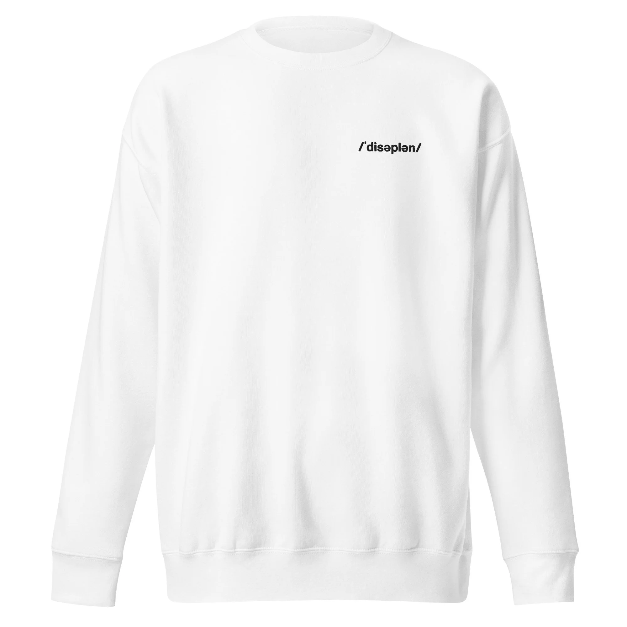 The /ˈdisəplən/ Uniform Sweatshirt — White
