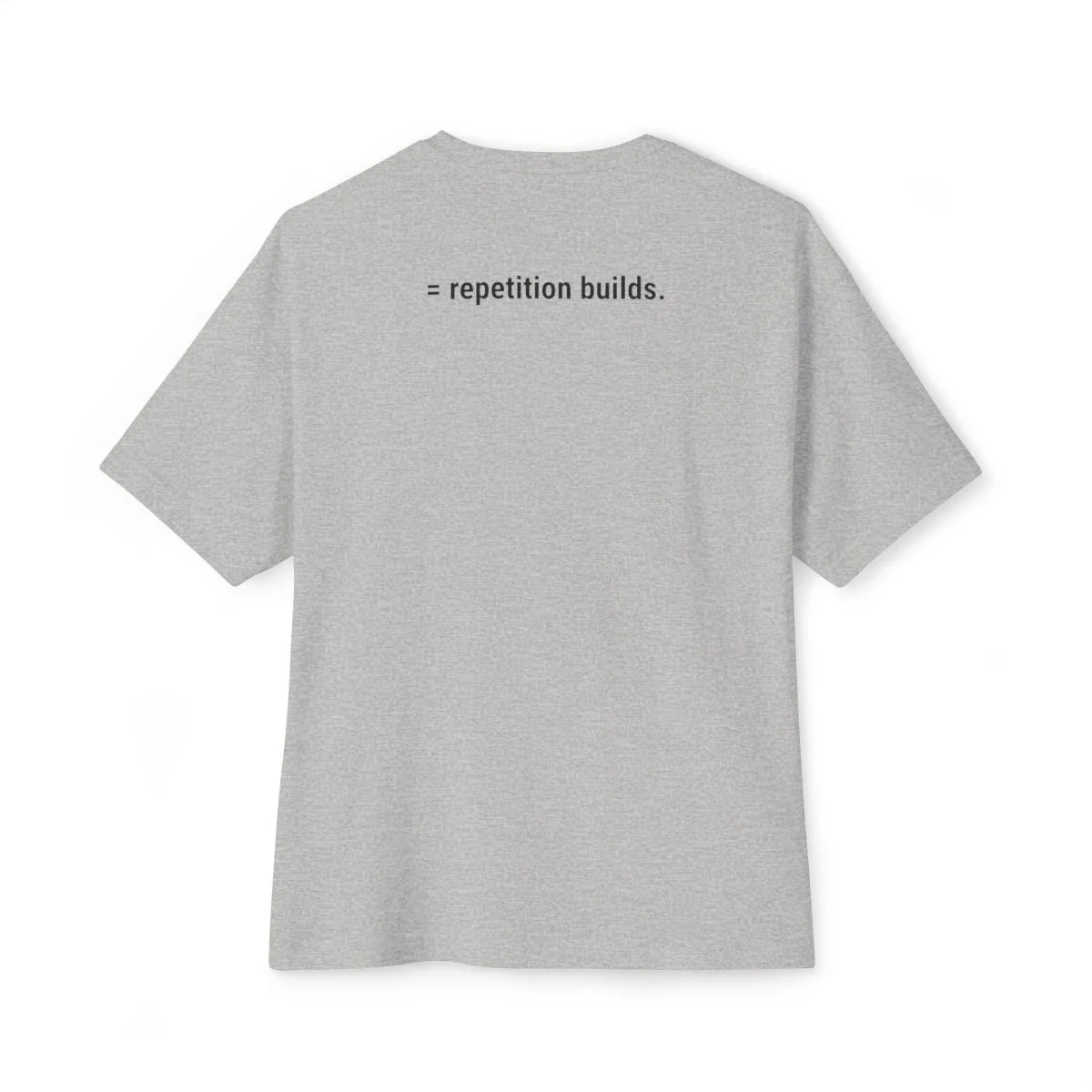 Sven is wearing The /ˈdisəplən/ Standard “Repetition Builds” tee in athletic heather by Wear Discipline Co.