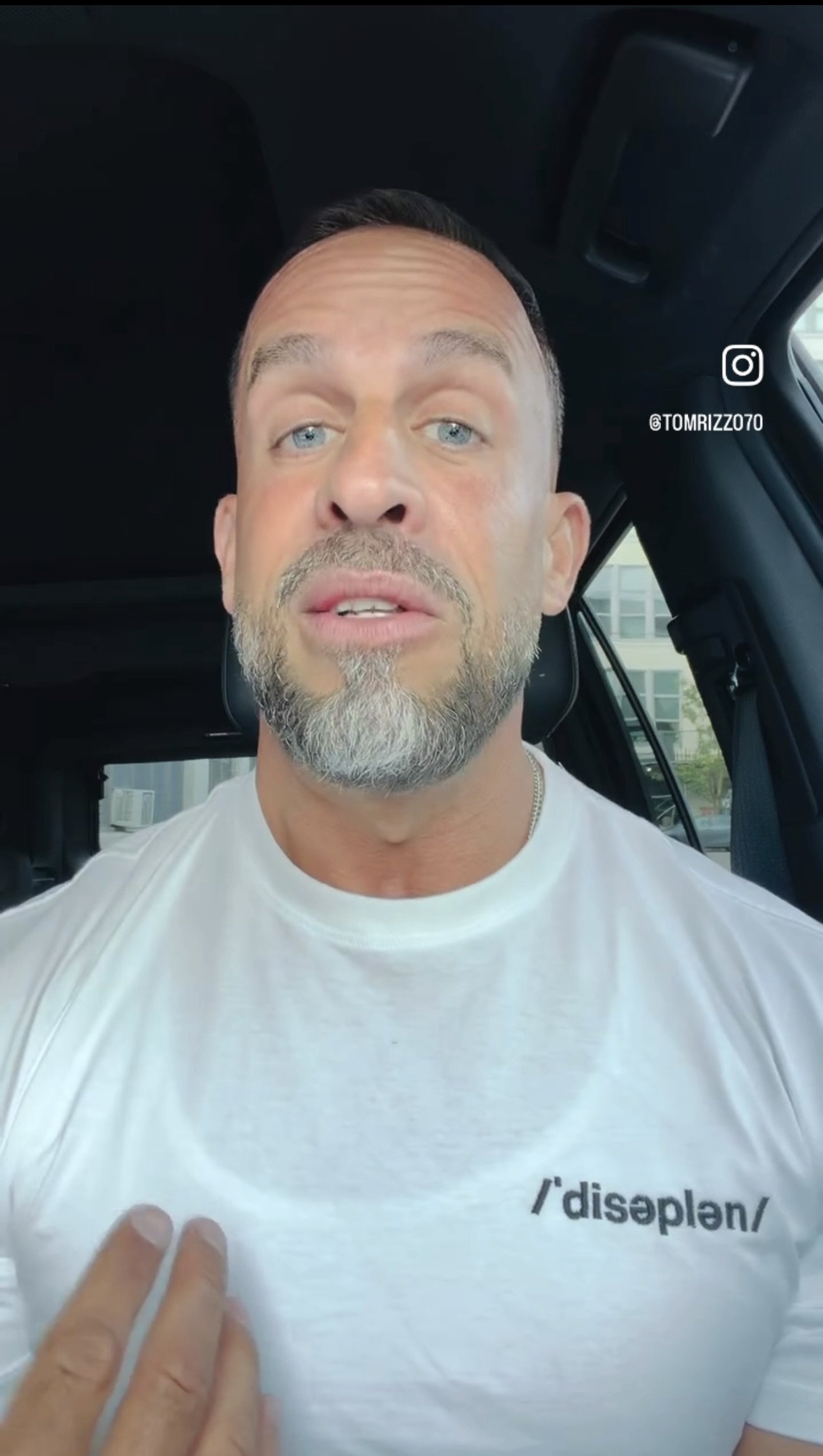 Capt Tom Rizo wearing the /ˈdisəplən/ Uniform Tee
