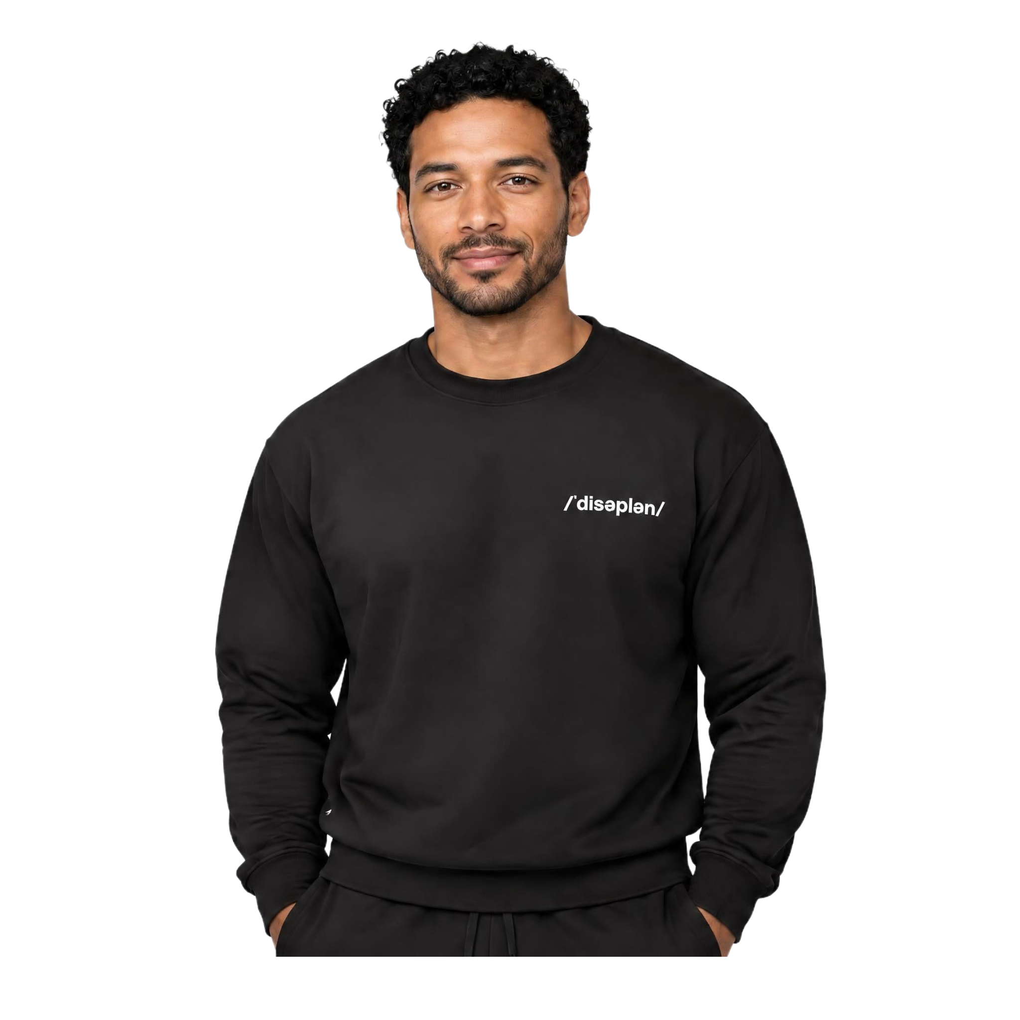 Daniel is wearing the Uniform Sweatshirt — Black by Wear Discipline Co.